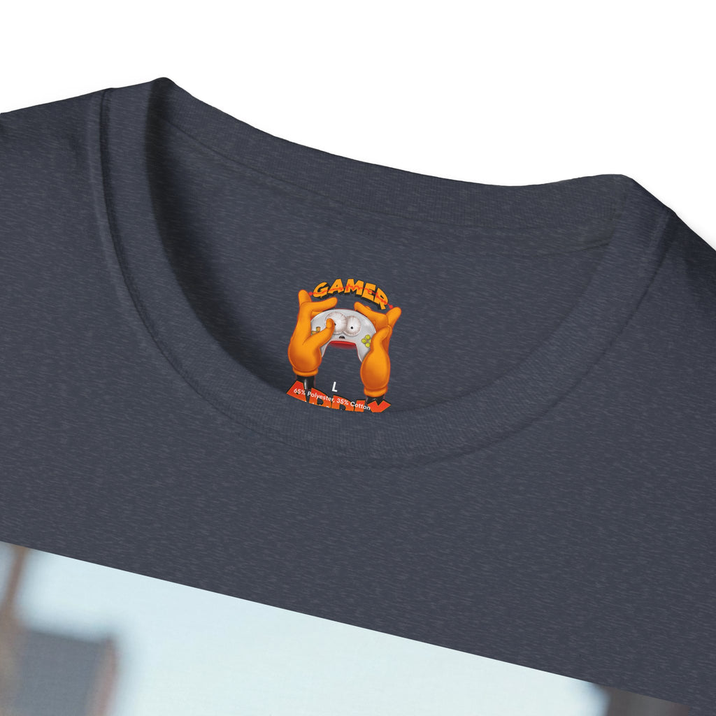 Iron Man Inspired Unisex Softstyle T-Shirt, Superhero Tee, Gift for Marvel Fans, Comic Book Apparel, Birthday Present, Casual Wear