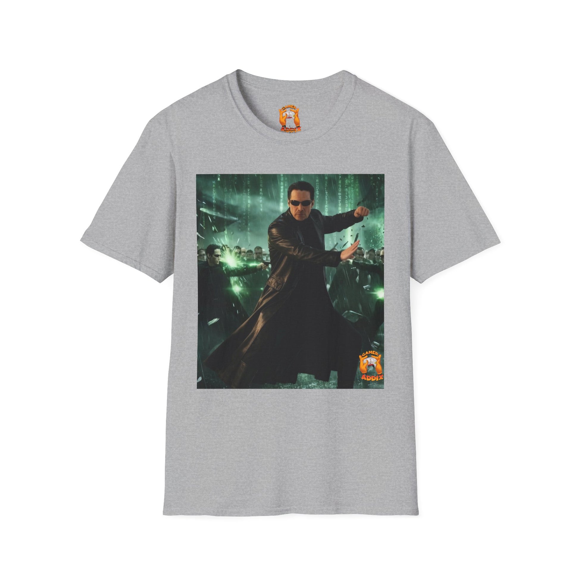 Matrix-Inspired Neo Action Graphic T-Shirt