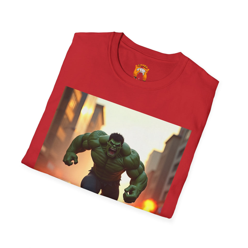 Hulk Graphic Tee - Unisex Softstyle T-Shirt, Casual Wear, Marvel Fan Gear, Birthday Gift, Everyday Outfit, Comic Lover Apparel