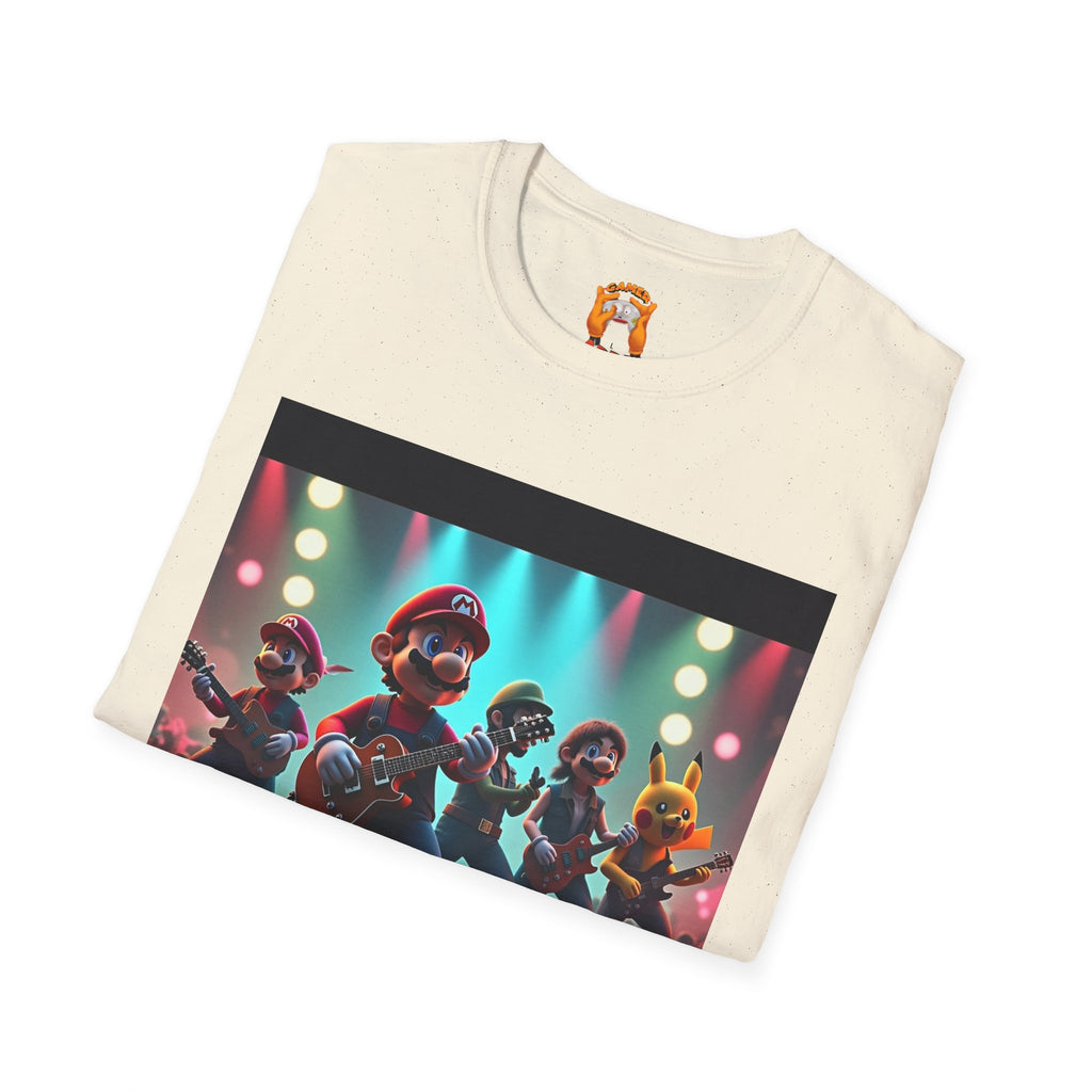 Rockstar Vibes T-Shirt, Retro Gaming Theme, Music Lover Gift, Unisex Tee for All Ages, Fun Family Outings, Casual Everyday Wear