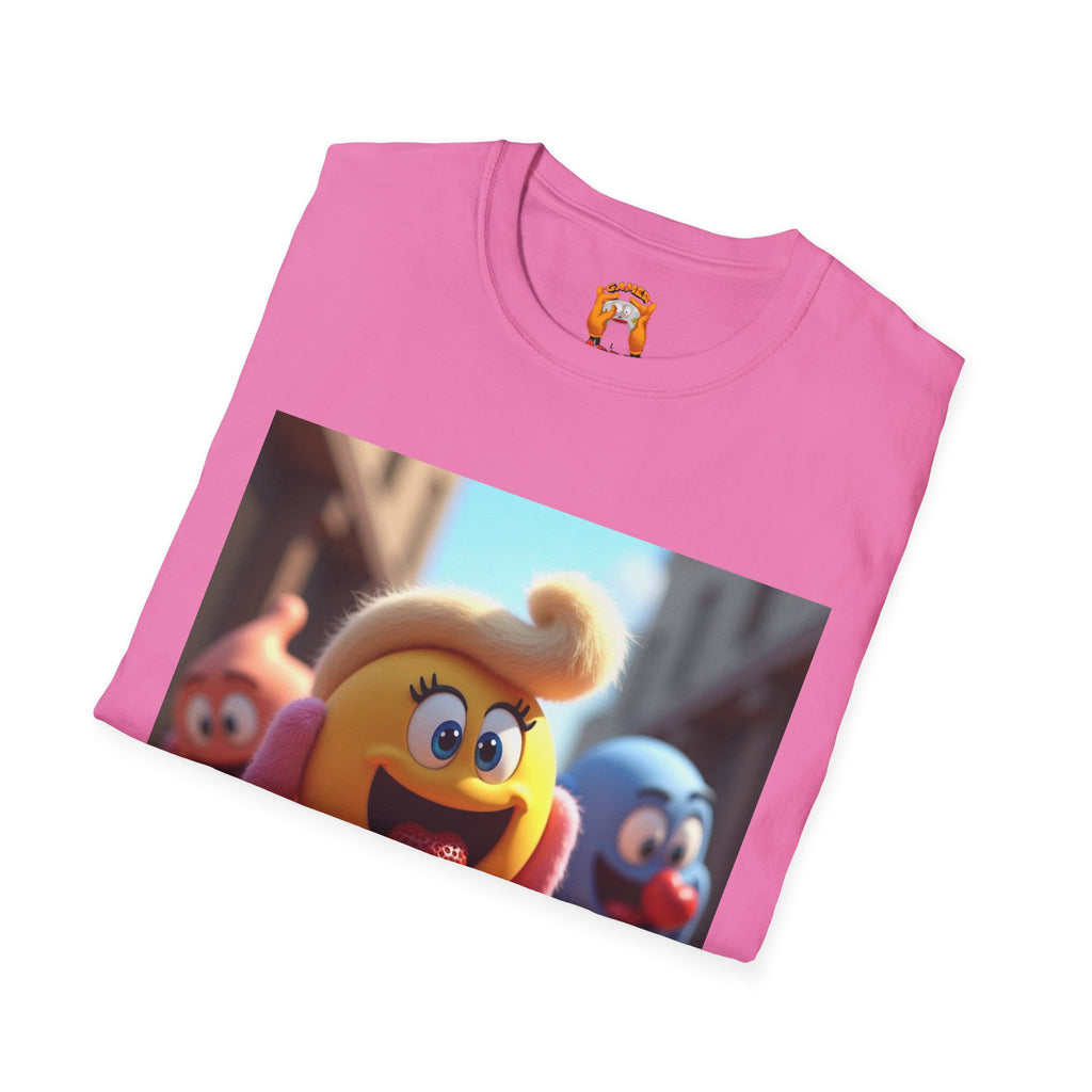 Mz. P MAN Cute Cartoon Character  Softstyle T-Shirt, Fun Graphic Tee for Kids and Adults, Gift for Birthdays, Holidays, or Just Because!