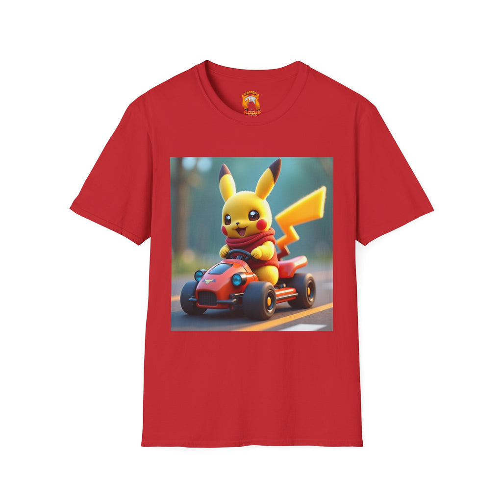 Pikakart  University T-Shirt, Fun Gift for Gamers, Casual Wear, Anime Fan Tee, Birthday Gift, Unisex Softstyle Tee