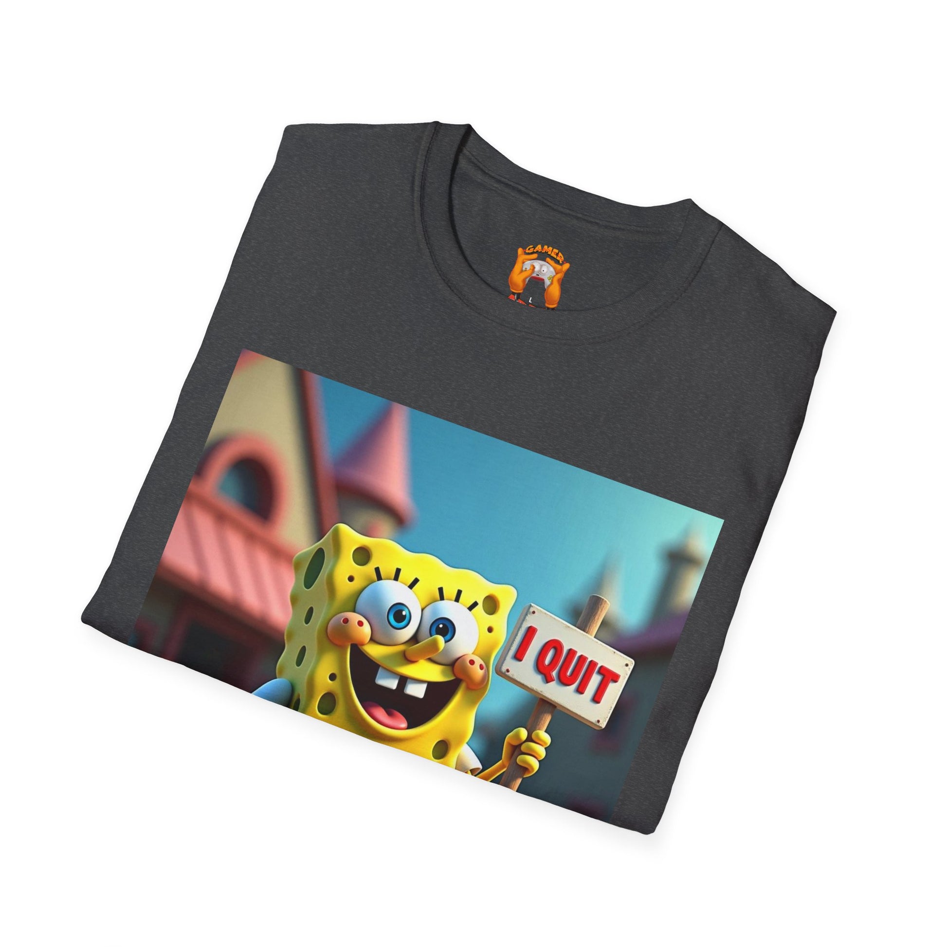 Funny SpongeBob T-Shirt, Ideal for Fans, Casual Wear, Gifts for Kids and Adults, Quirky Humor Tee, Fun Summer Outfit