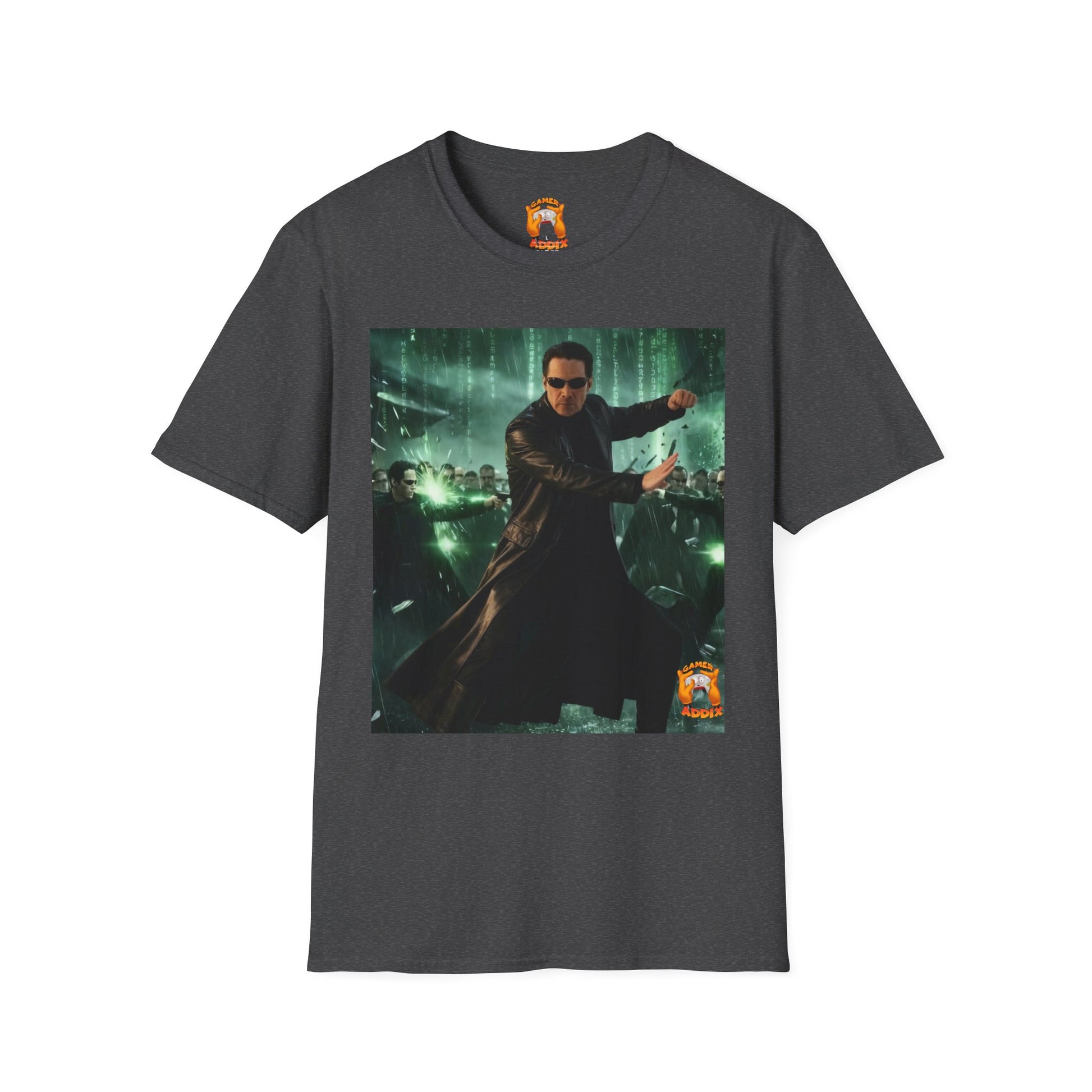 Matrix-Inspired Neo Action Graphic T-Shirt