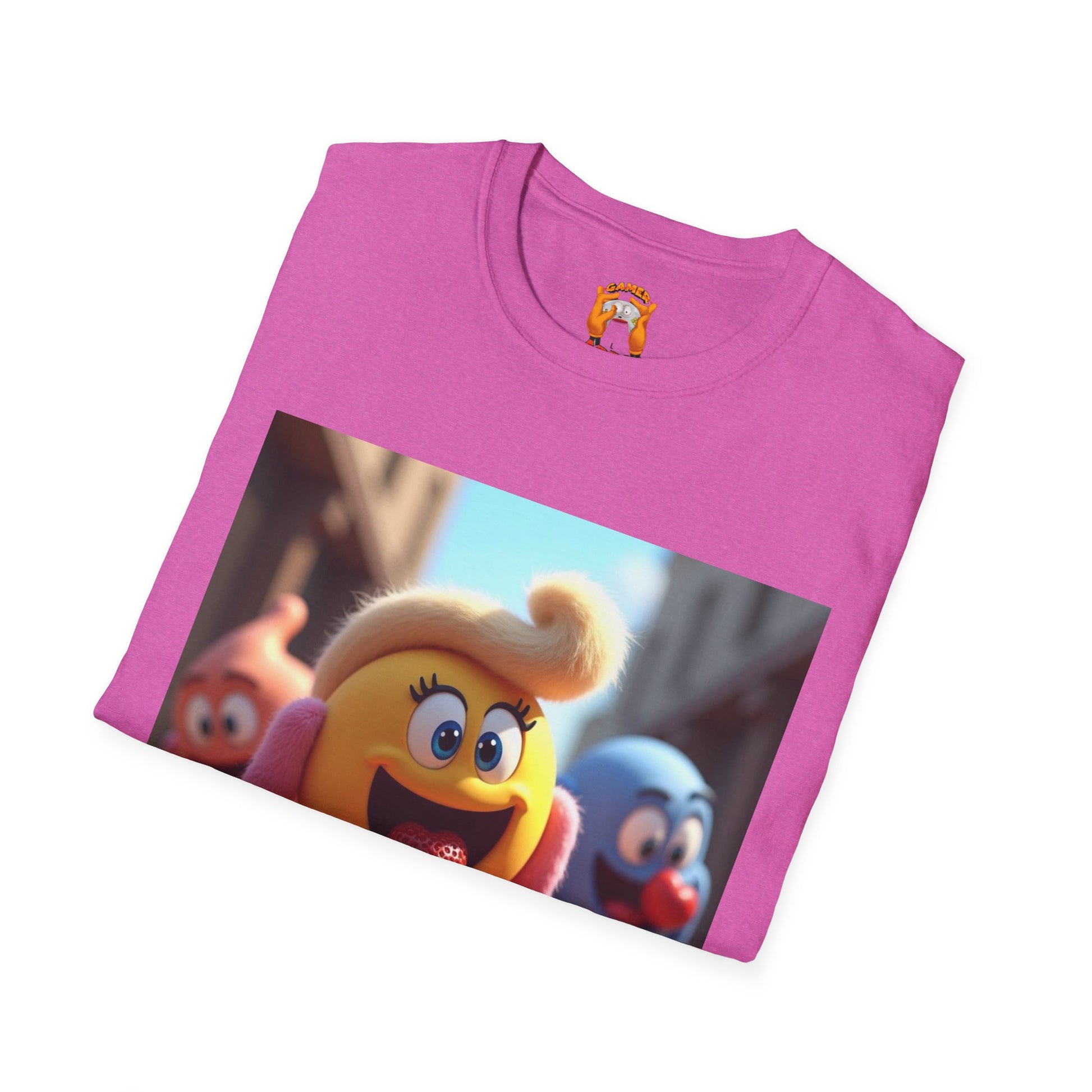 Mz. P MAN Cute Cartoon Character  Softstyle T-Shirt, Fun Graphic Tee for Kids and Adults, Gift for Birthdays, Holidays, or Just Because!