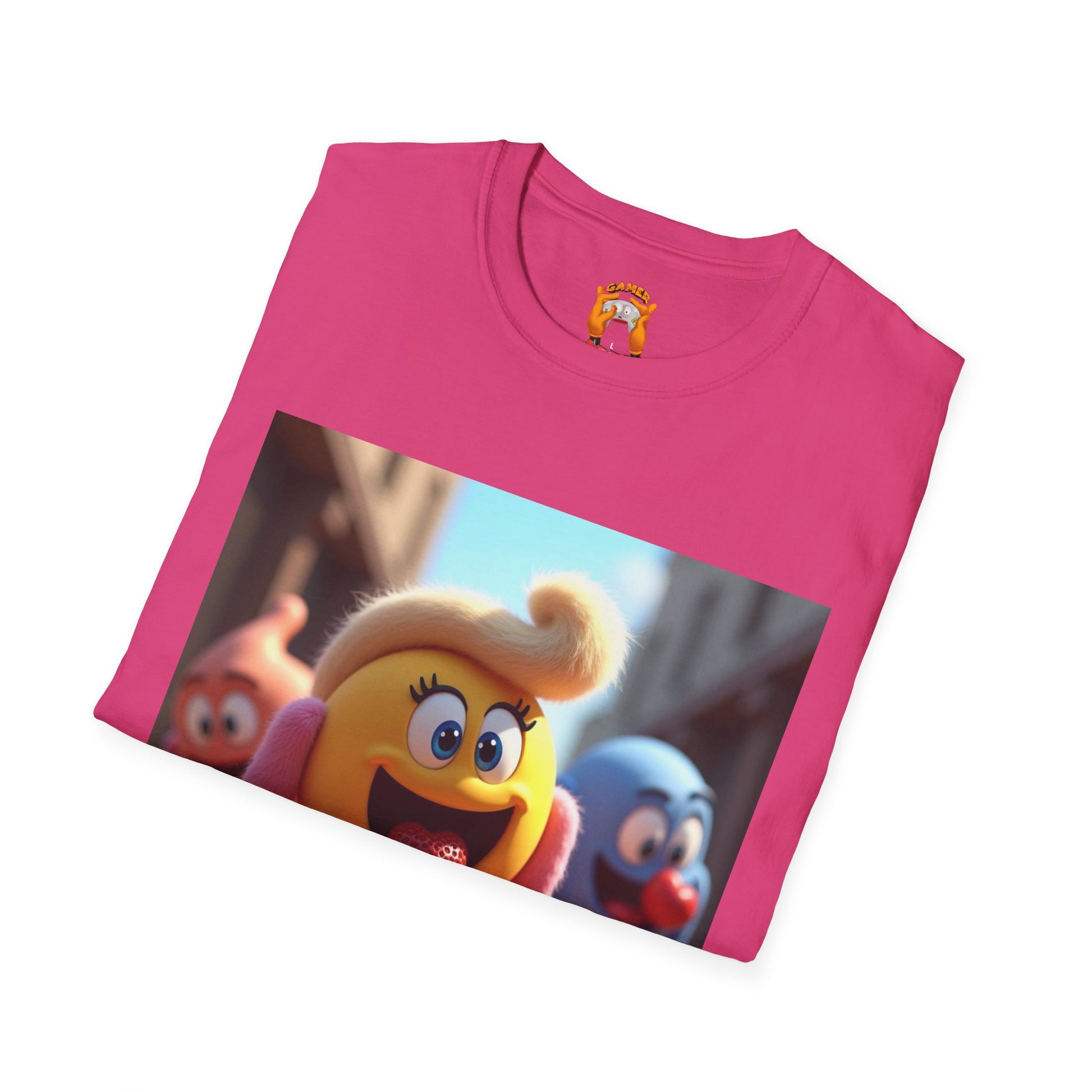 Mz. P MAN Cute Cartoon Character  Softstyle T-Shirt, Fun Graphic Tee for Kids and Adults, Gift for Birthdays, Holidays, or Just Because!