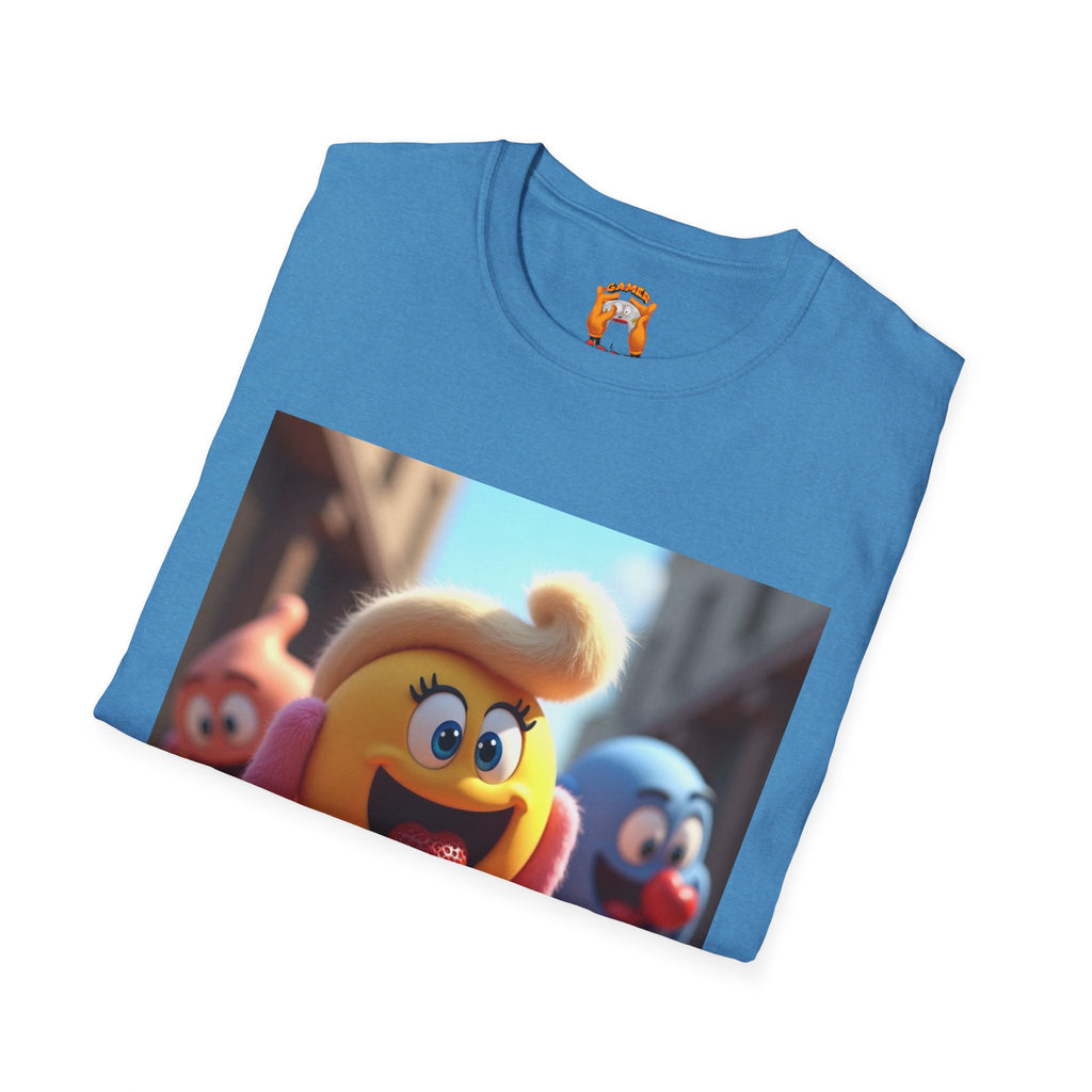 Mz. P MAN Cute Cartoon Character  Softstyle T-Shirt, Fun Graphic Tee for Kids and Adults, Gift for Birthdays, Holidays, or Just Because!