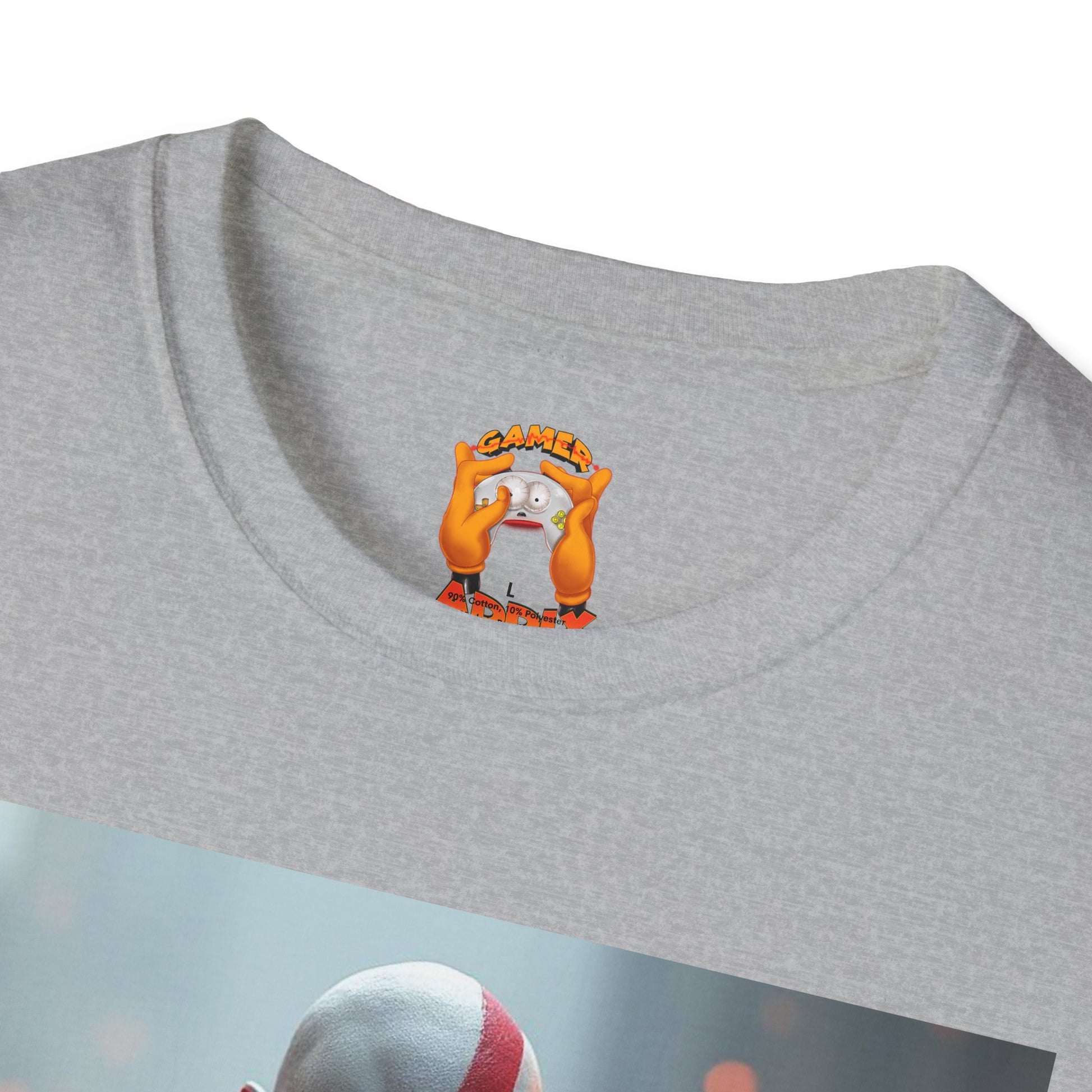 Epic Gamer Softstyle T-Shirt - Kratos Design, Unisex Tee, Perfect for Gaming Events, Birthday Gift, Casual Wear, Cosplay