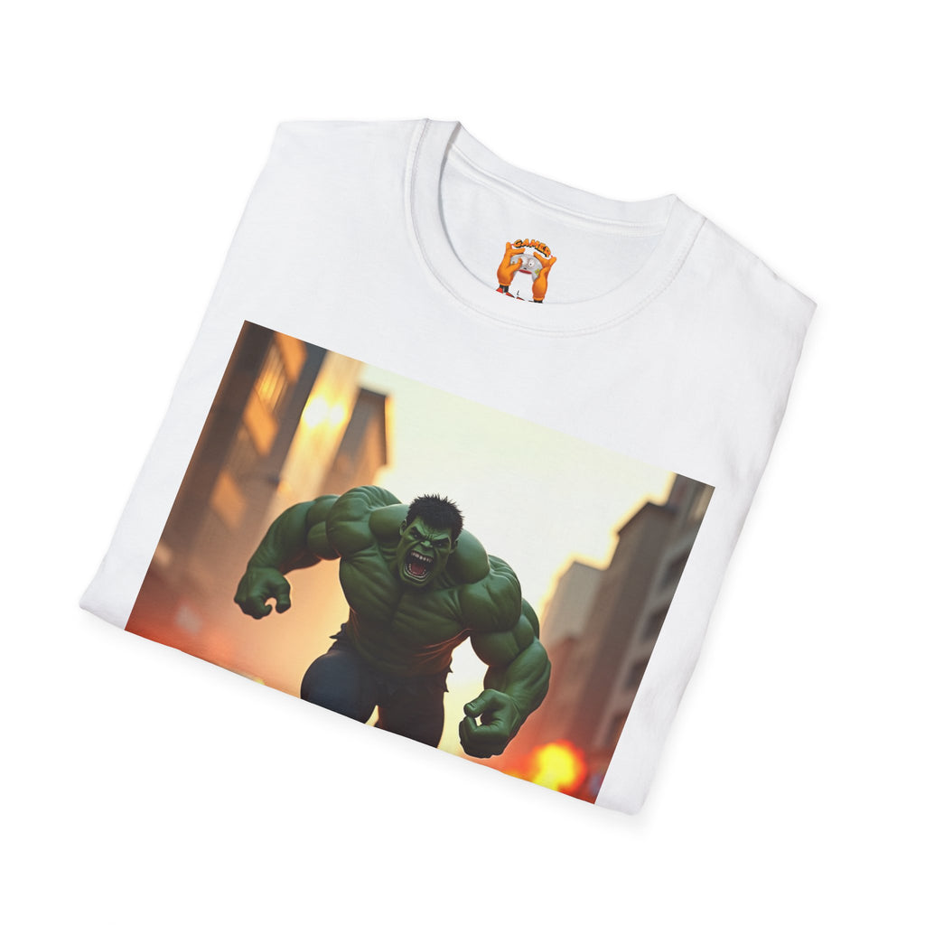 Hulk Graphic Tee - Unisex Softstyle T-Shirt, Casual Wear, Marvel Fan Gear, Birthday Gift, Everyday Outfit, Comic Lover Apparel
