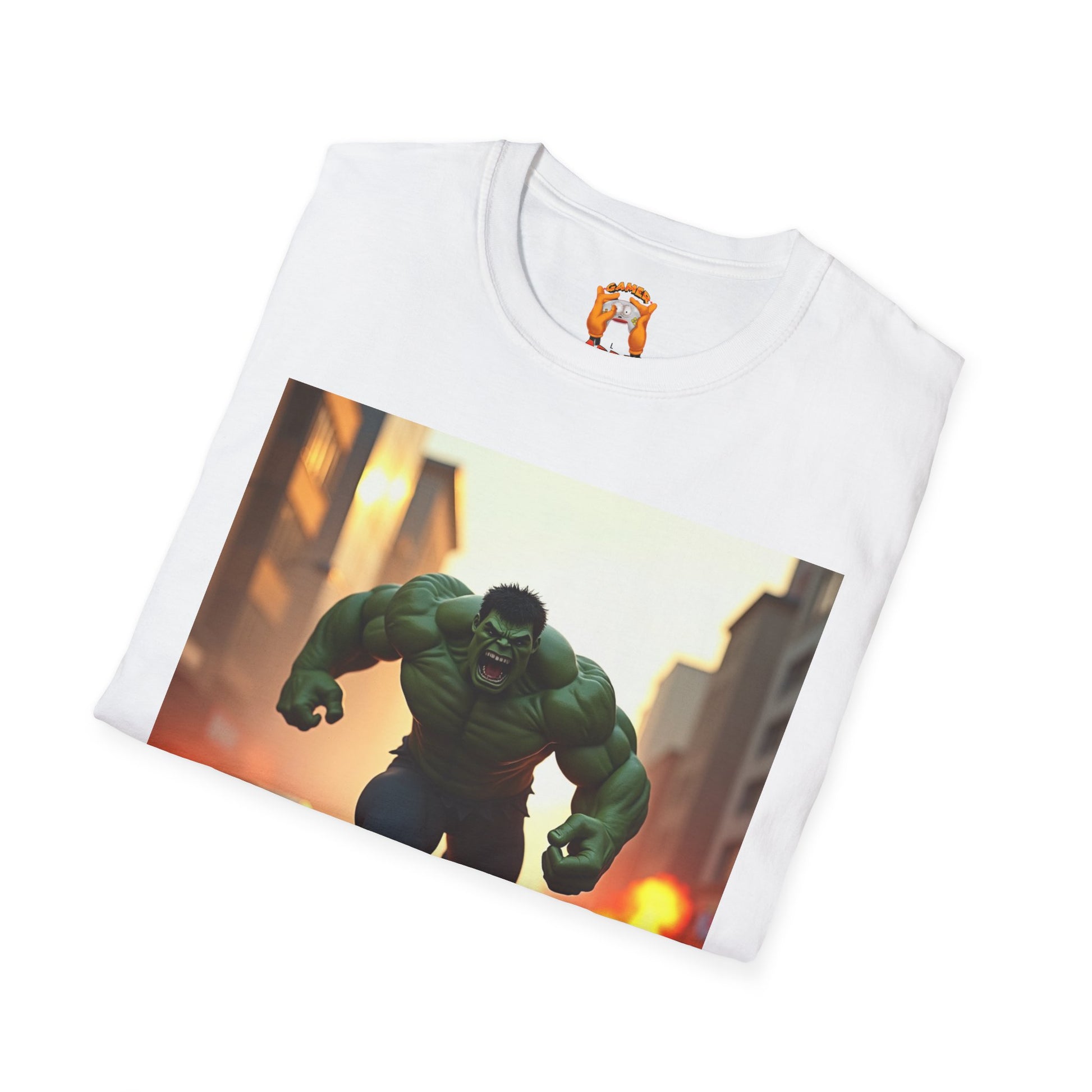 Hulk Graphic Tee - Unisex Softstyle T-Shirt, Casual Wear, Marvel Fan Gear, Birthday Gift, Everyday Outfit, Comic Lover Apparel