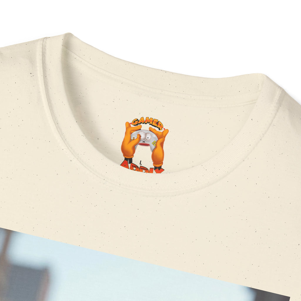 Iron Man Inspired Unisex Softstyle T-Shirt, Superhero Tee, Gift for Marvel Fans, Comic Book Apparel, Birthday Present, Casual Wear