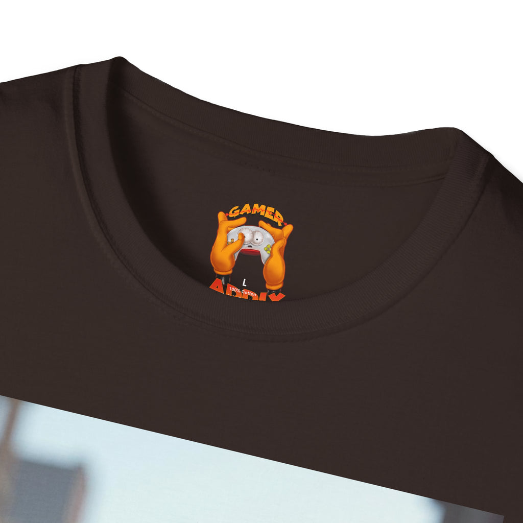 Iron Man Inspired Unisex Softstyle T-Shirt, Superhero Tee, Gift for Marvel Fans, Comic Book Apparel, Birthday Present, Casual Wear