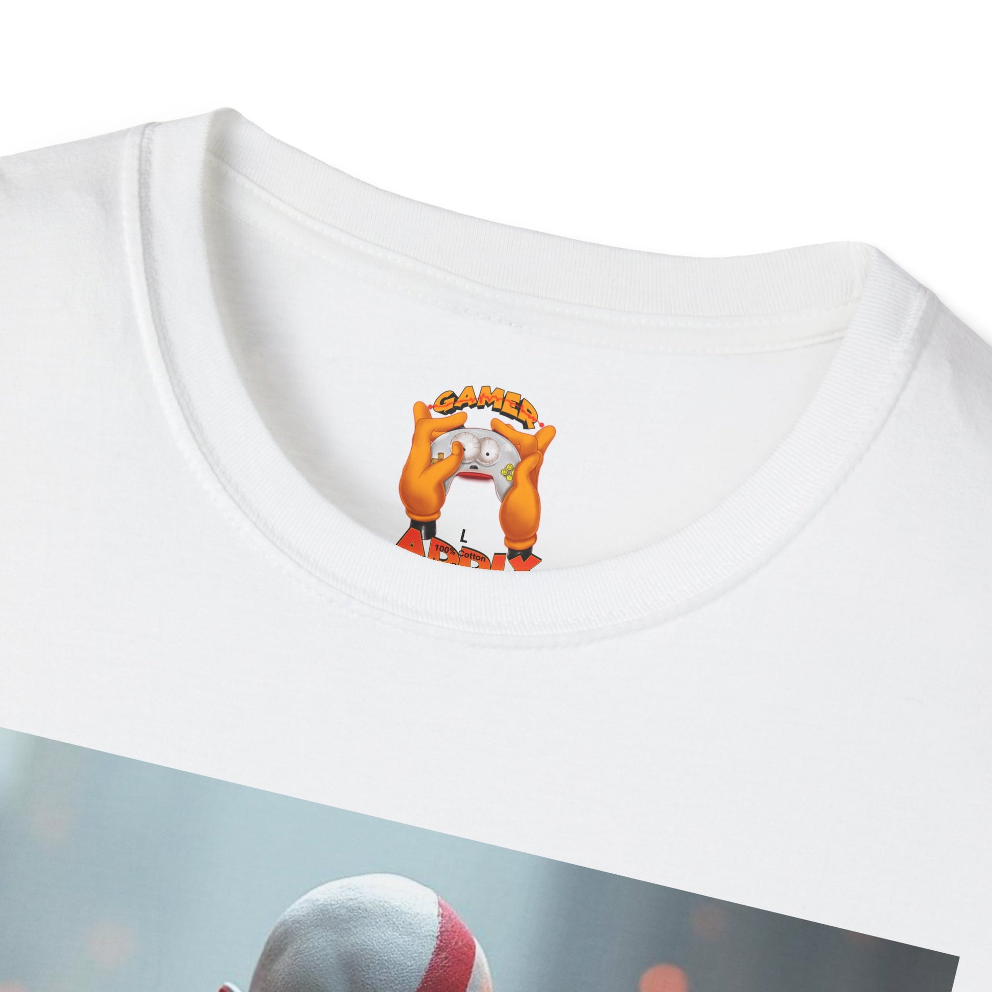 Epic Gamer Softstyle T-Shirt - Kratos Design, Unisex Tee, Perfect for Gaming Events, Birthday Gift, Casual Wear, Cosplay