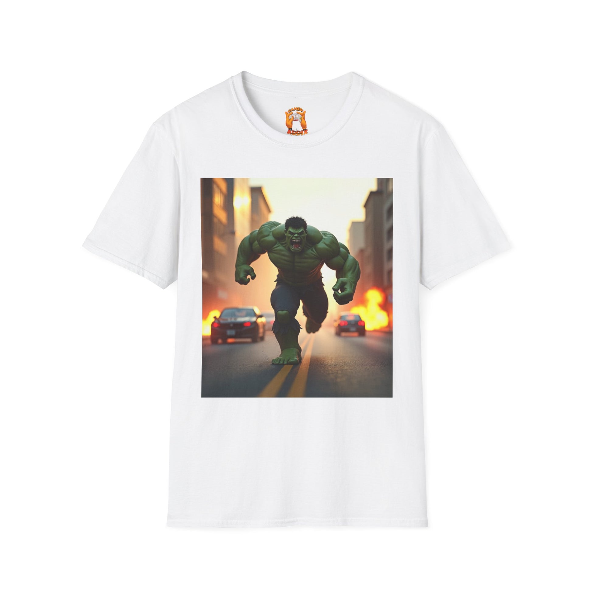 Hulk Graphic Tee - Unisex Softstyle T-Shirt, Casual Wear, Marvel Fan Gear, Birthday Gift, Everyday Outfit, Comic Lover Apparel