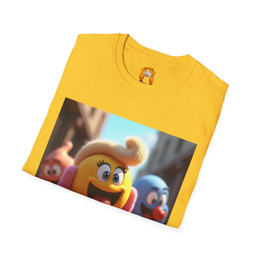 Mz. P MAN Cute Cartoon Character  Softstyle T-Shirt, Fun Graphic Tee for Kids and Adults, Gift for Birthdays, Holidays, or Just Because!