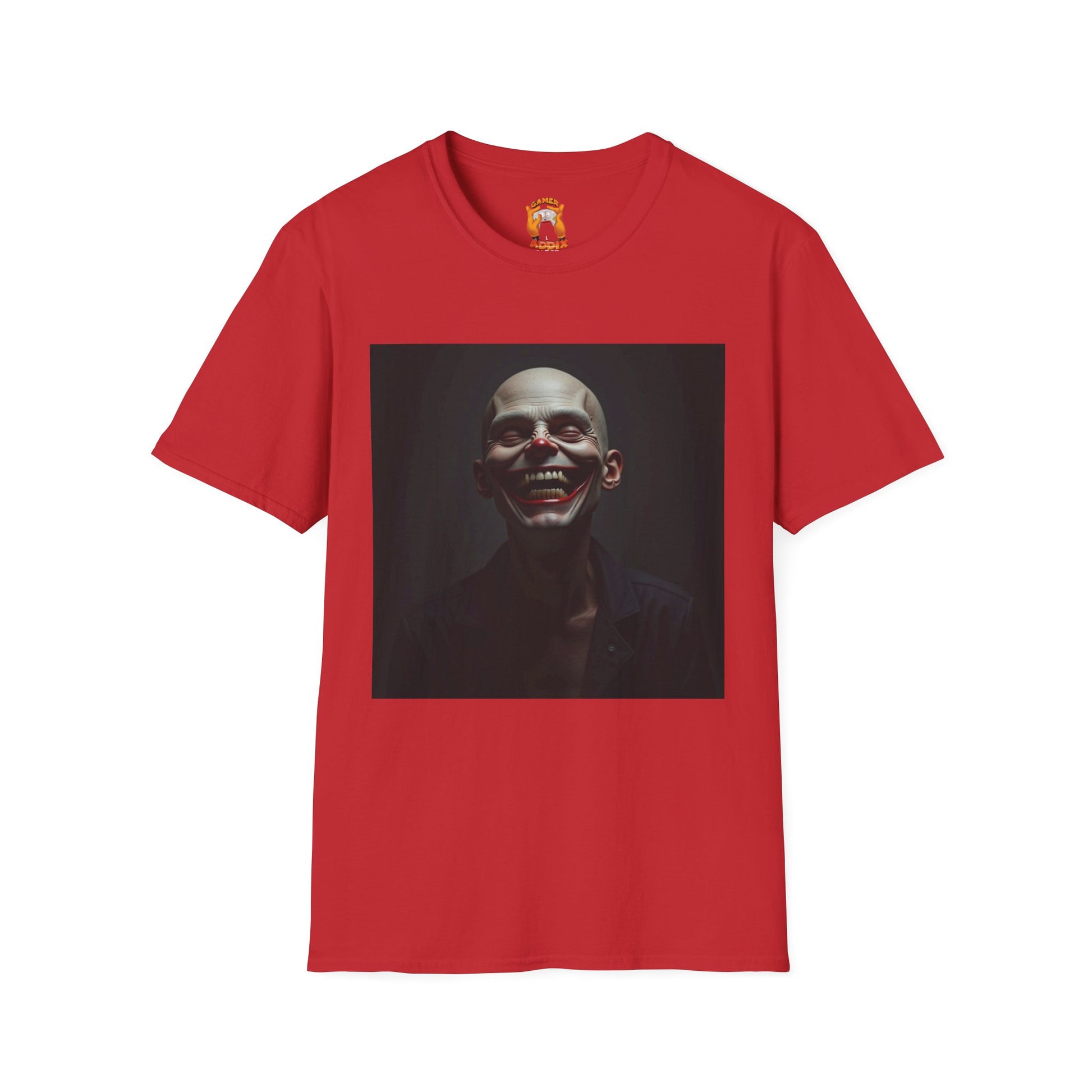 Creepy Smile Unisex Softstyle T-Shirt - Edgy Graphic Tee, Alternative Fashion, Casual Wear, Horror Fan Gift, Unique Graphic Top