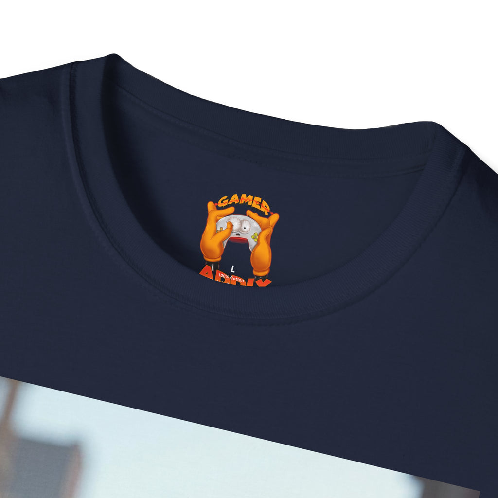 Iron Man Inspired Unisex Softstyle T-Shirt, Superhero Tee, Gift for Marvel Fans, Comic Book Apparel, Birthday Present, Casual Wear