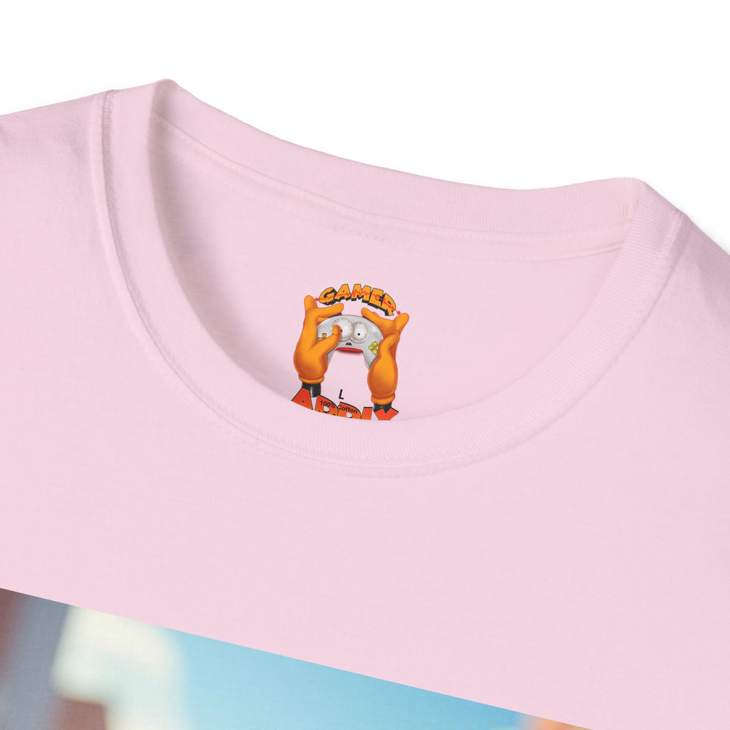 Cute Spiderman Cat Unisex Softstyle T-Shirt, Gift for Kids, Cartoon Tee, Fun Apparel, Birthday Parties, Cosplay, Summer Wear