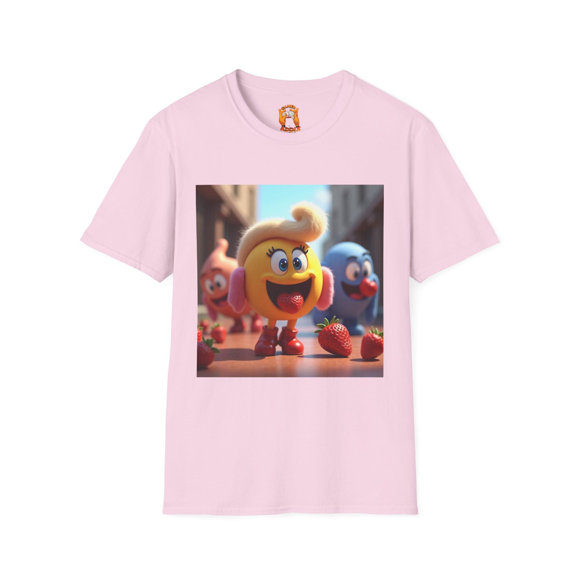 Mz. P MAN Cute Cartoon Character  Softstyle T-Shirt, Fun Graphic Tee for Kids and Adults, Gift for Birthdays, Holidays, or Just Because!