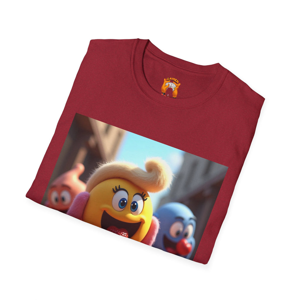 Mz. P MAN Cute Cartoon Character  Softstyle T-Shirt, Fun Graphic Tee for Kids and Adults, Gift for Birthdays, Holidays, or Just Because!