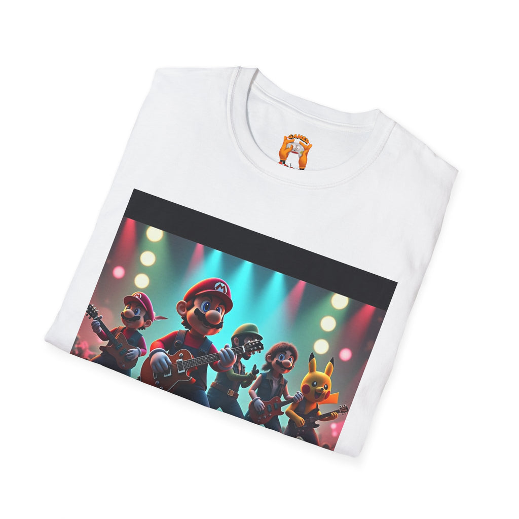 Rockstar Vibes T-Shirt, Retro Gaming Theme, Music Lover Gift, Unisex Tee for All Ages, Fun Family Outings, Casual Everyday Wear