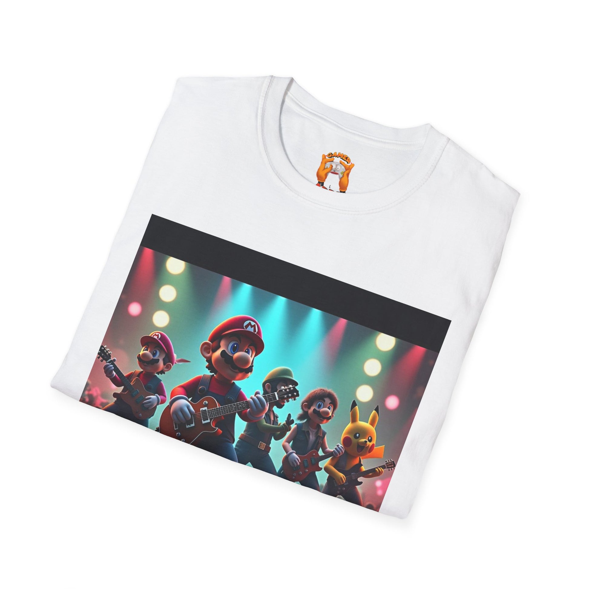 Rockstar Vibes T-Shirt, Retro Gaming Theme, Music Lover Gift, Unisex Tee for All Ages, Fun Family Outings, Casual Everyday Wear