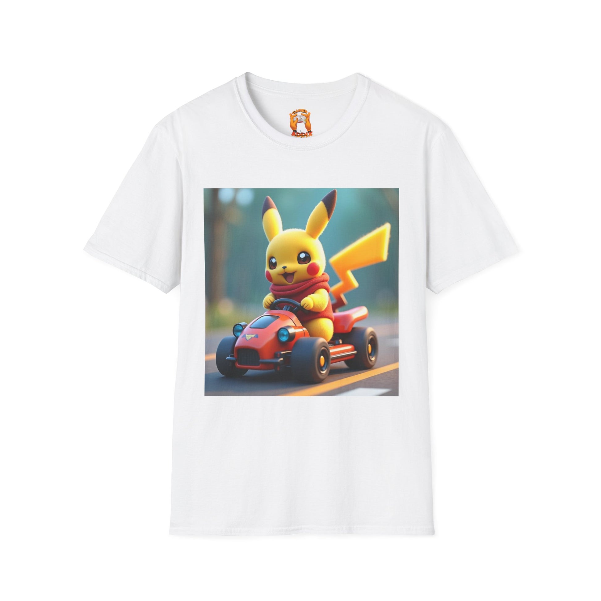 Pikakart  University T-Shirt, Fun Gift for Gamers, Casual Wear, Anime Fan Tee, Birthday Gift, Unisex Softstyle Tee