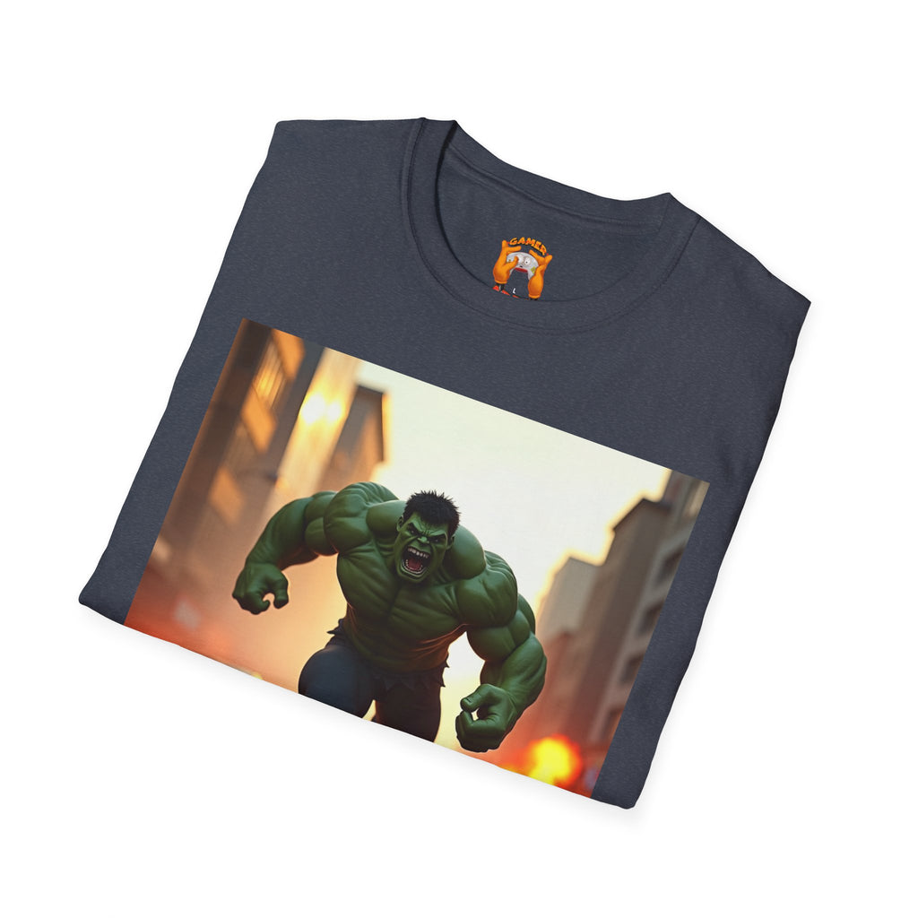 Hulk Graphic Tee - Unisex Softstyle T-Shirt, Casual Wear, Marvel Fan Gear, Birthday Gift, Everyday Outfit, Comic Lover Apparel
