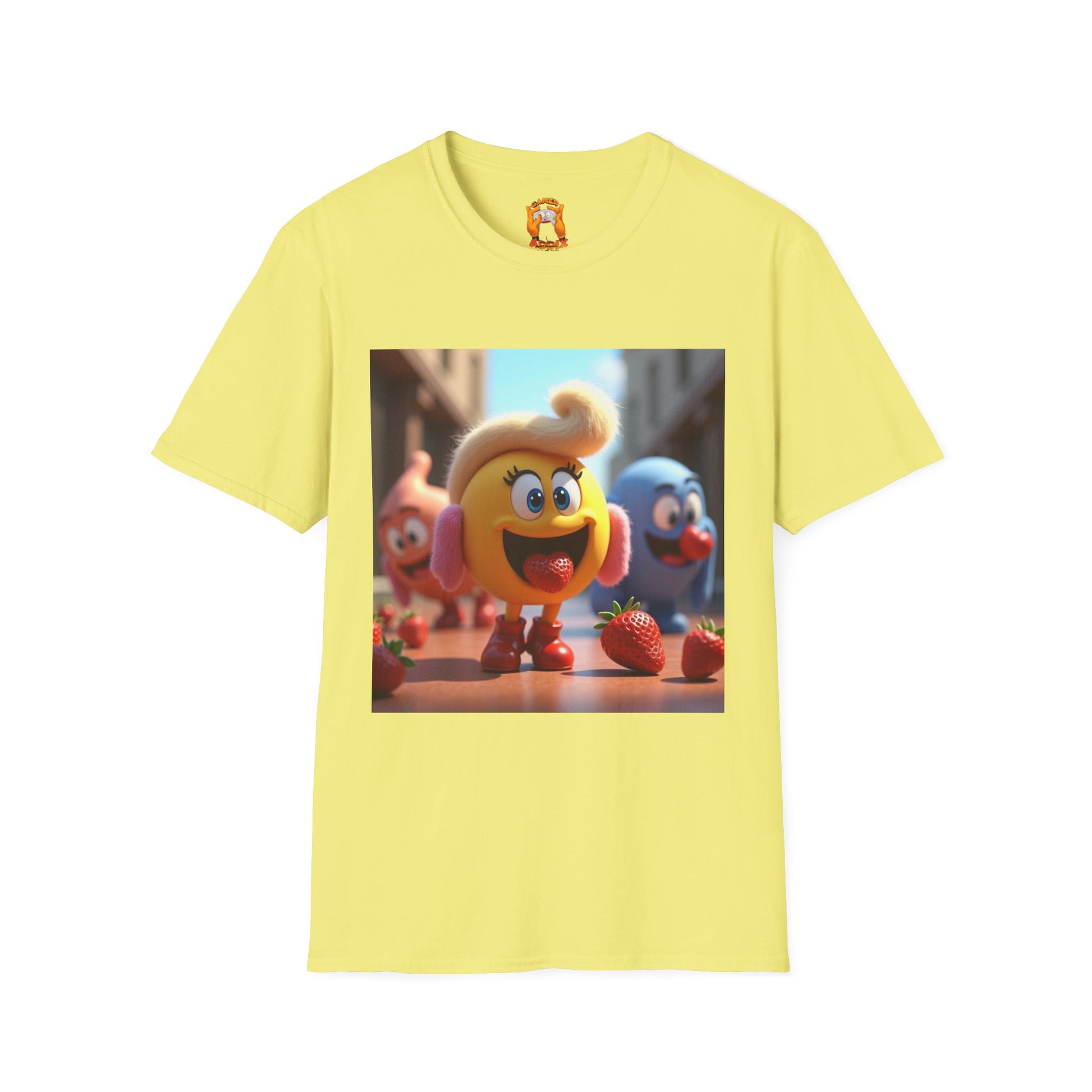 Mz. P MAN Cute Cartoon Character  Softstyle T-Shirt, Fun Graphic Tee for Kids and Adults, Gift for Birthdays, Holidays, or Just Because!