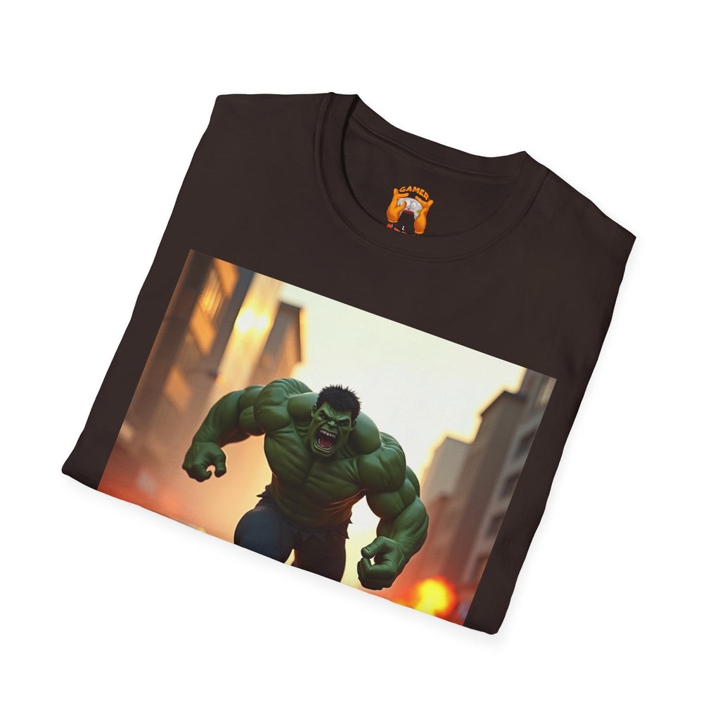 Hulk Graphic Tee - Unisex Softstyle T-Shirt, Casual Wear, Marvel Fan Gear, Birthday Gift, Everyday Outfit, Comic Lover Apparel