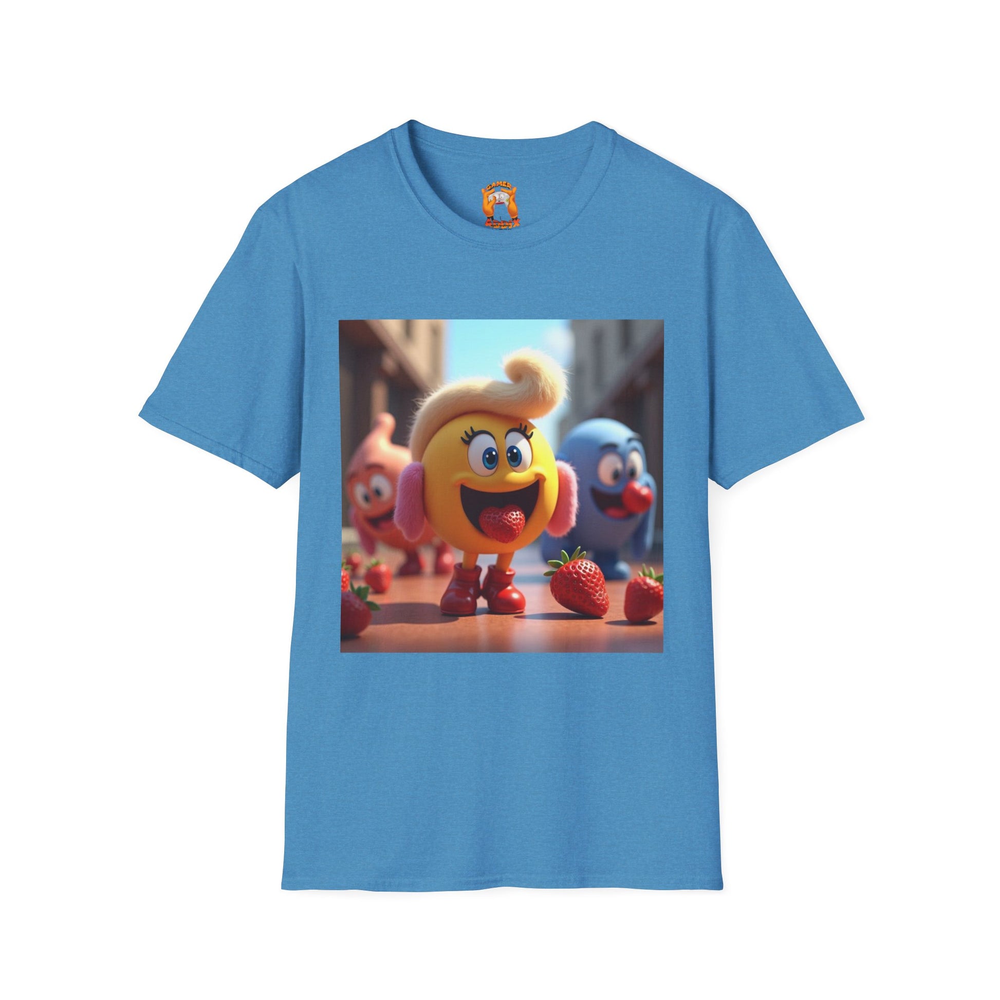 Mz. P MAN Cute Cartoon Character  Softstyle T-Shirt, Fun Graphic Tee for Kids and Adults, Gift for Birthdays, Holidays, or Just Because!