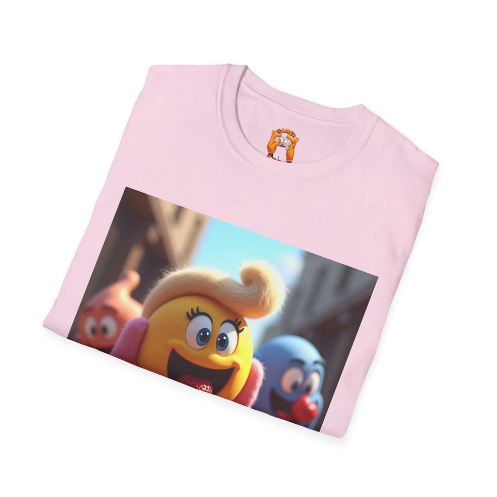 Mz. P MAN Cute Cartoon Character  Softstyle T-Shirt, Fun Graphic Tee for Kids and Adults, Gift for Birthdays, Holidays, or Just Because!