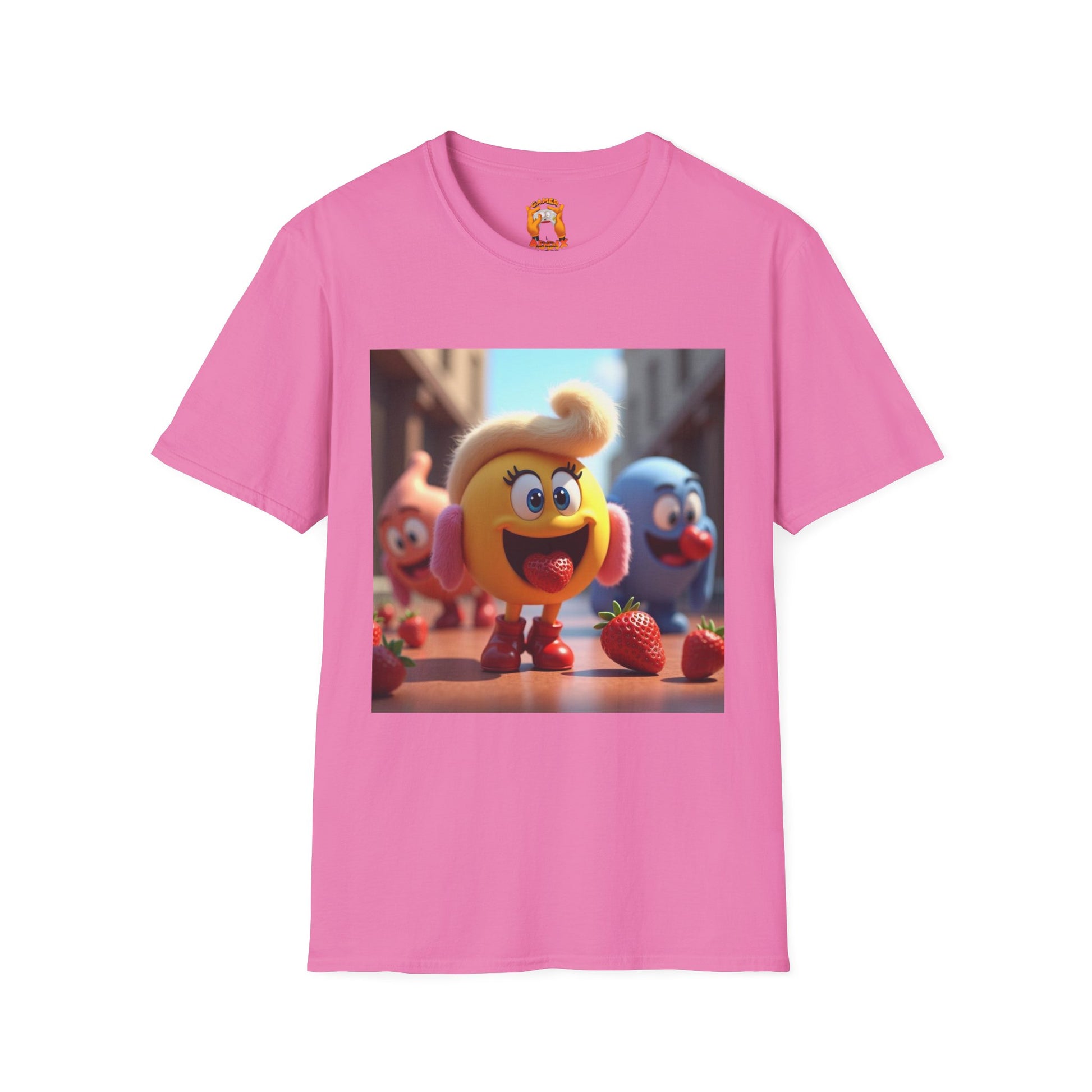 Mz. P MAN Cute Cartoon Character  Softstyle T-Shirt, Fun Graphic Tee for Kids and Adults, Gift for Birthdays, Holidays, or Just Because!