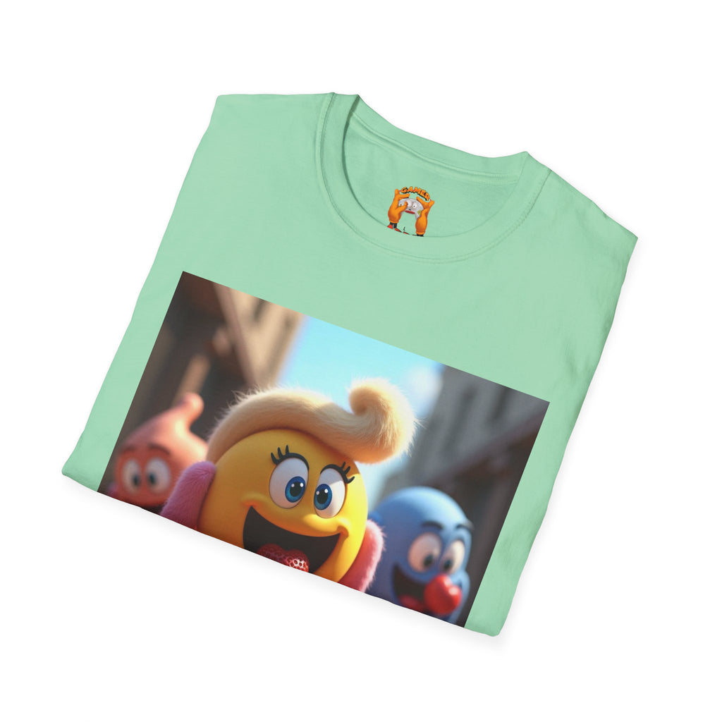 Mz. P MAN Cute Cartoon Character  Softstyle T-Shirt, Fun Graphic Tee for Kids and Adults, Gift for Birthdays, Holidays, or Just Because!