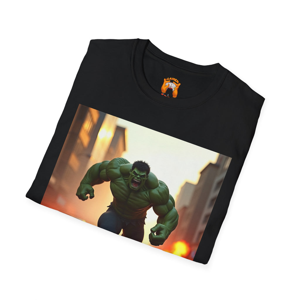 Hulk Graphic Tee - Unisex Softstyle T-Shirt, Casual Wear, Marvel Fan Gear, Birthday Gift, Everyday Outfit, Comic Lover Apparel