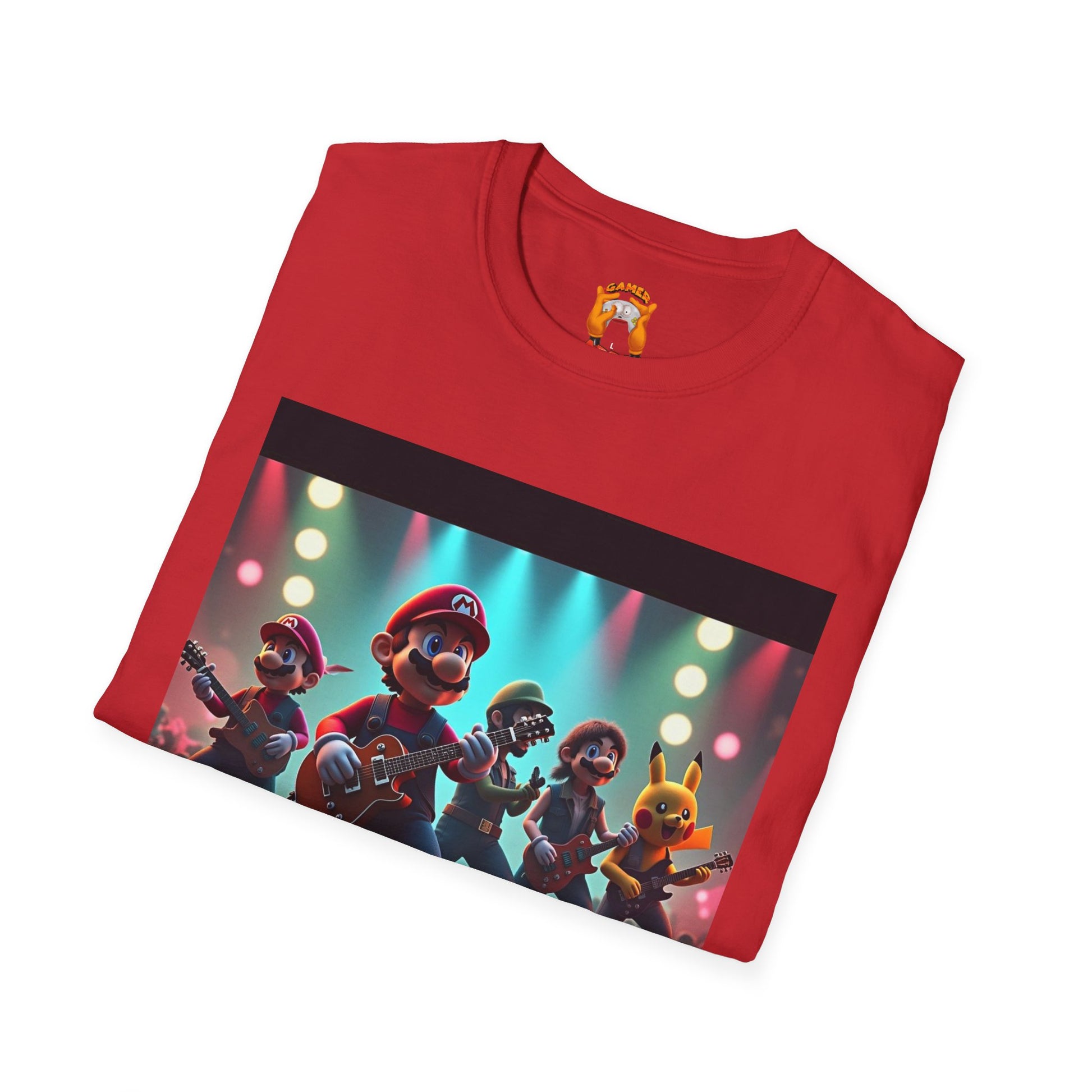 Rockstar Vibes T-Shirt, Retro Gaming Theme, Music Lover Gift, Unisex Tee for All Ages, Fun Family Outings, Casual Everyday Wear