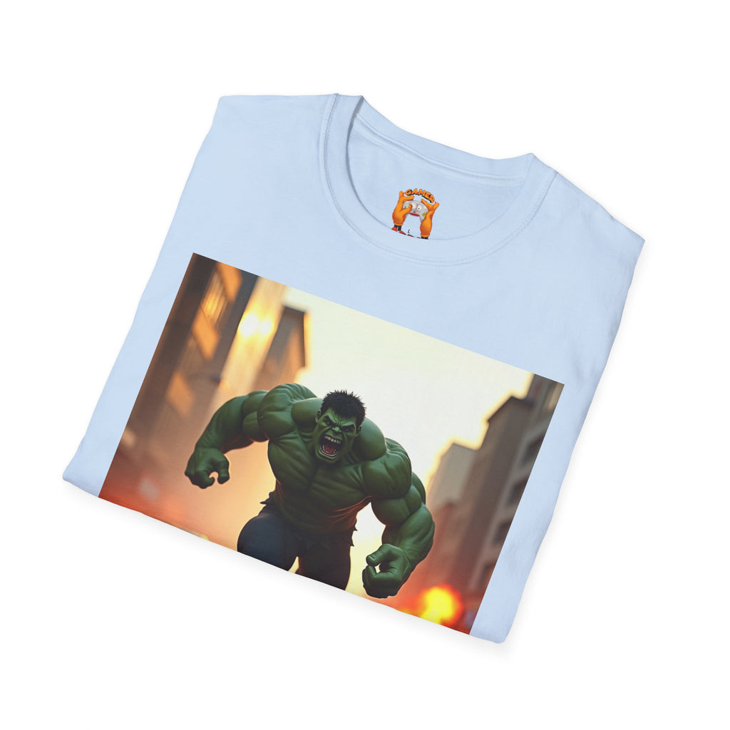 Hulk Graphic Tee - Unisex Softstyle T-Shirt, Casual Wear, Marvel Fan Gear, Birthday Gift, Everyday Outfit, Comic Lover Apparel