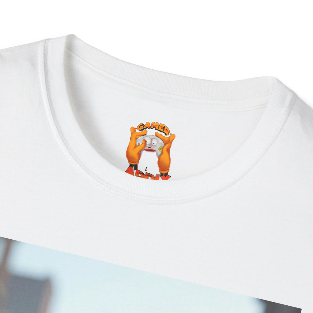 Iron Man Inspired Unisex Softstyle T-Shirt, Superhero Tee, Gift for Marvel Fans, Comic Book Apparel, Birthday Present, Casual Wear