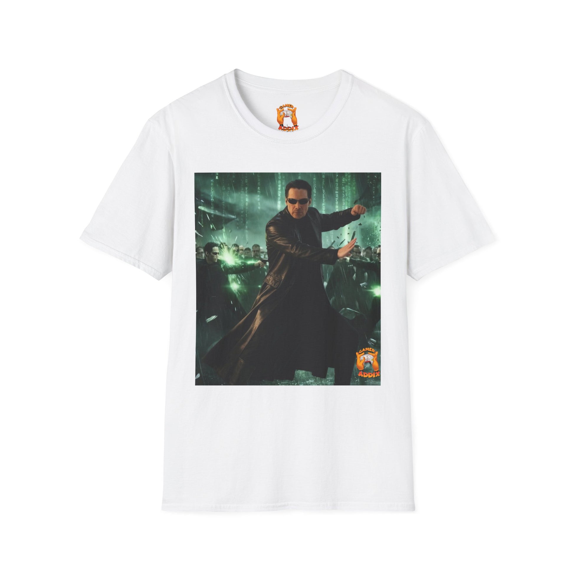 Matrix-Inspired Neo Action Graphic T-Shirt