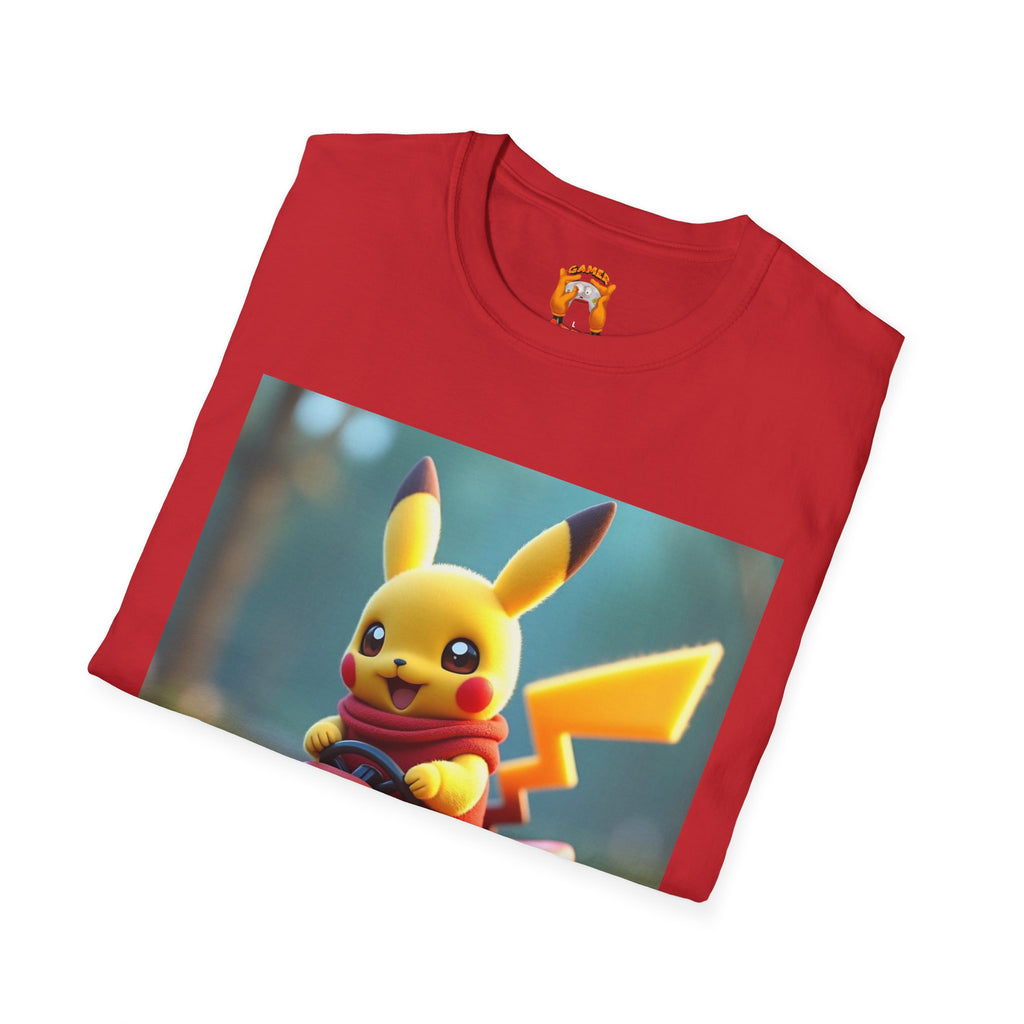 Pikakart  University T-Shirt, Fun Gift for Gamers, Casual Wear, Anime Fan Tee, Birthday Gift, Unisex Softstyle Tee