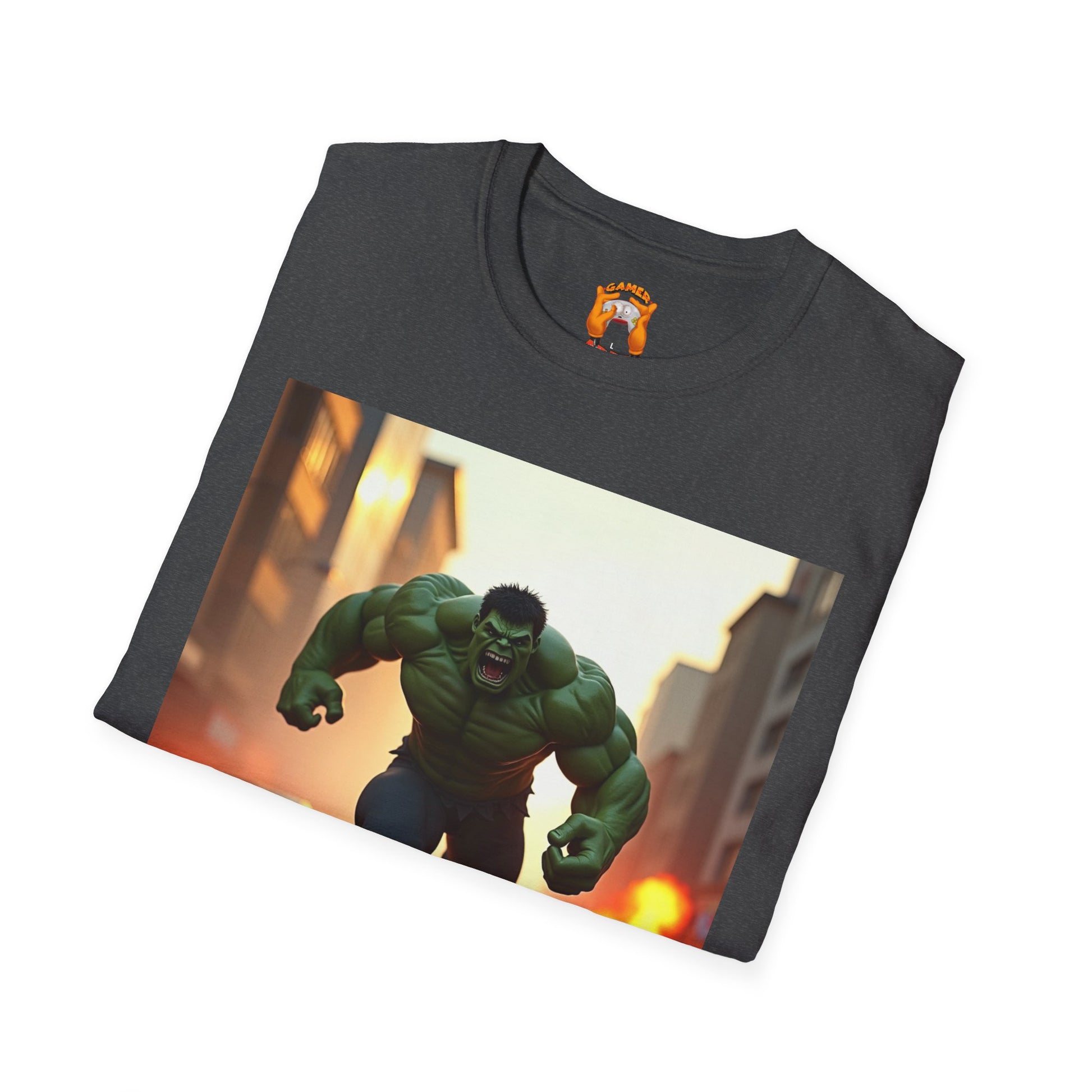 Hulk Graphic Tee - Unisex Softstyle T-Shirt, Casual Wear, Marvel Fan Gear, Birthday Gift, Everyday Outfit, Comic Lover Apparel