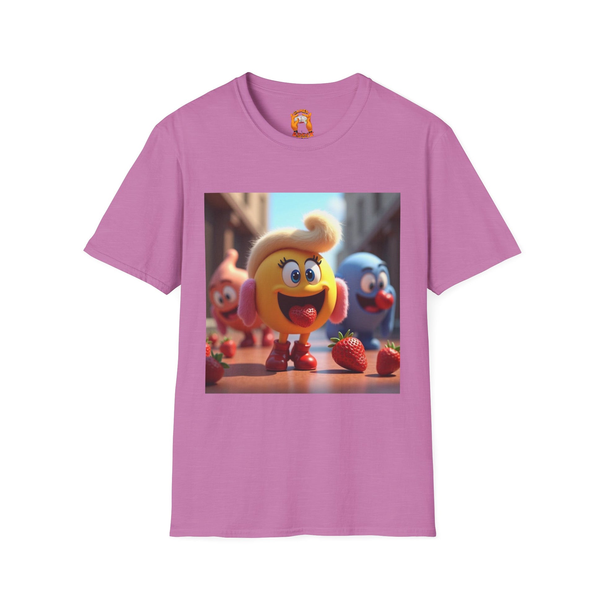 Mz. P MAN Cute Cartoon Character  Softstyle T-Shirt, Fun Graphic Tee for Kids and Adults, Gift for Birthdays, Holidays, or Just Because!