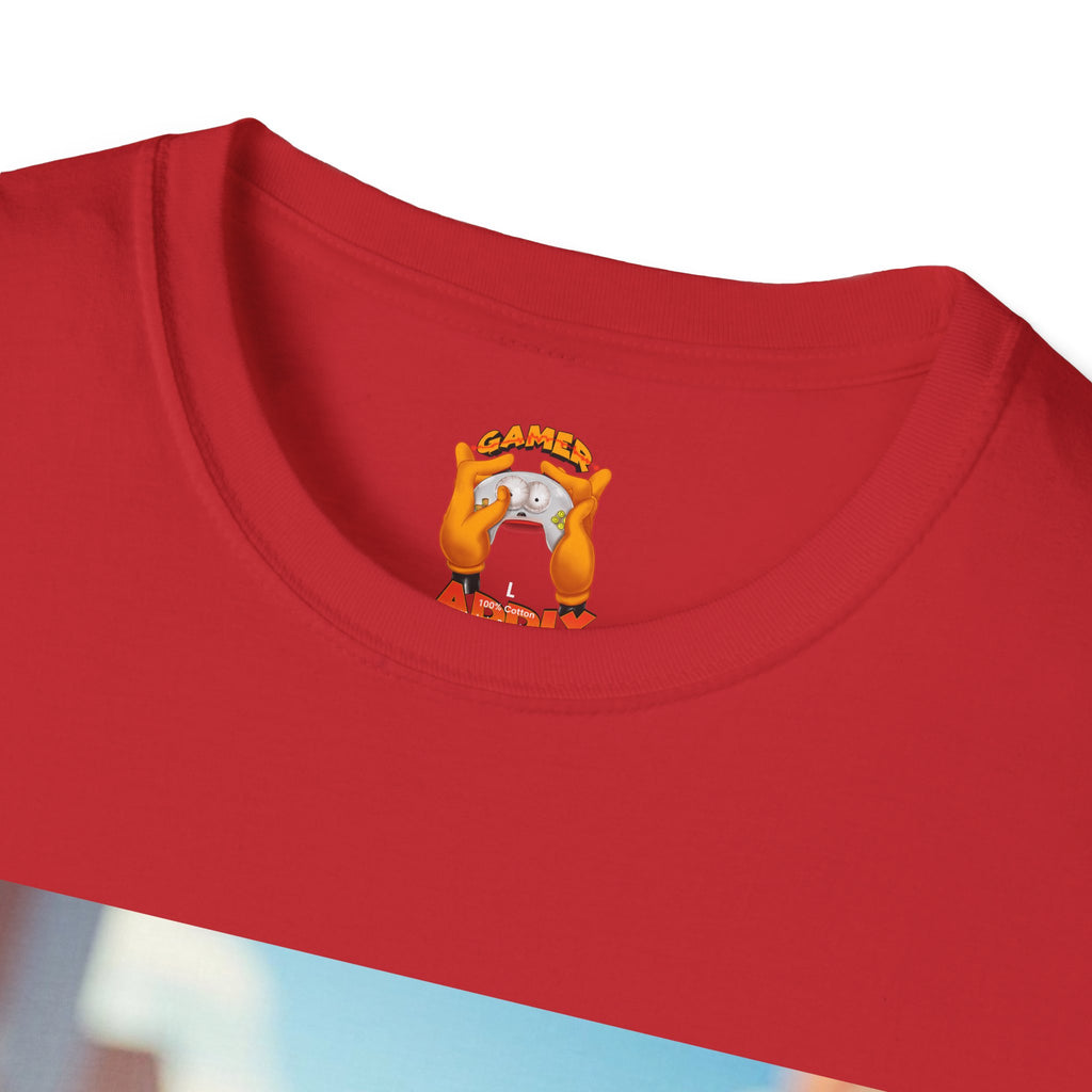 Cute Spiderman Cat Unisex Softstyle T-Shirt, Gift for Kids, Cartoon Tee, Fun Apparel, Birthday Parties, Cosplay, Summer Wear