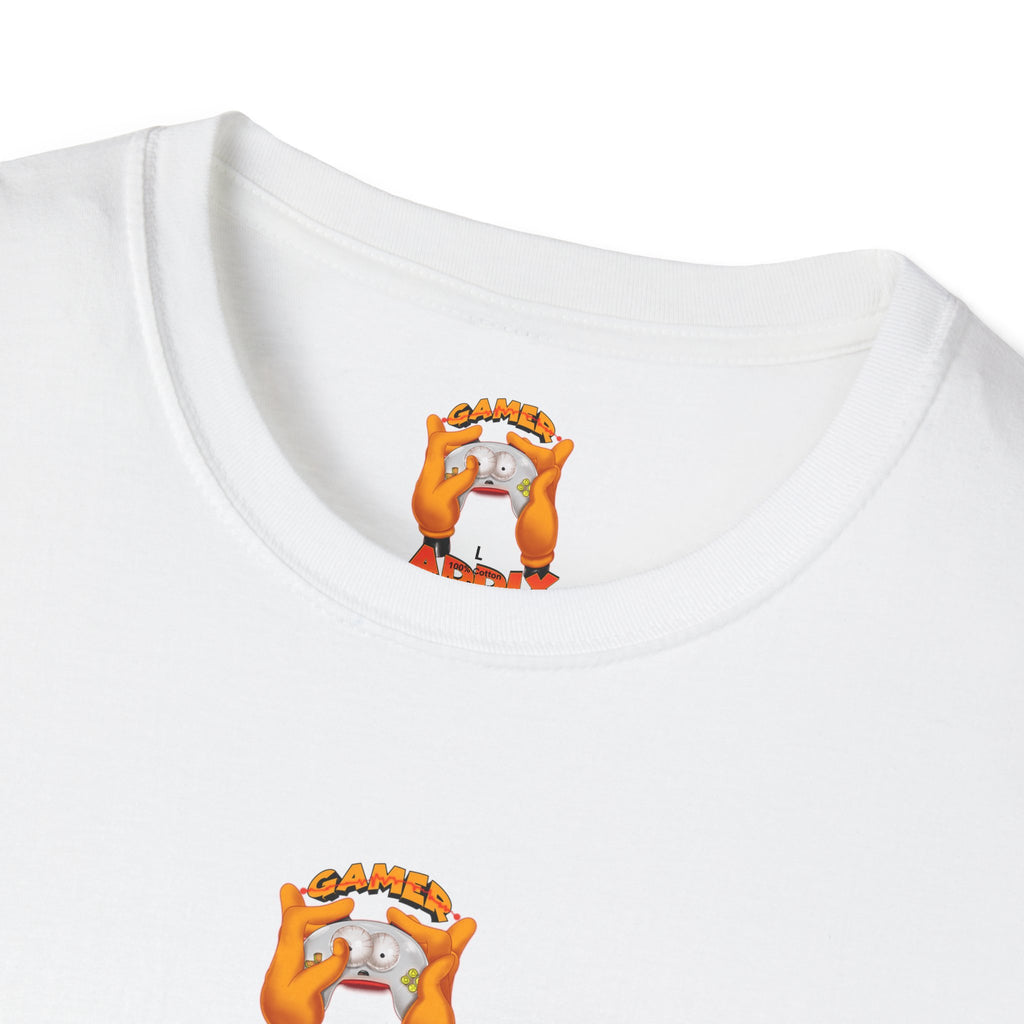 Gamer T-Shirt, Unisex Softstyle Tee for Gamers, Gaming Merchandise, Casual Outfit, Birthday Gift, Video Game Enthusiast Apparel