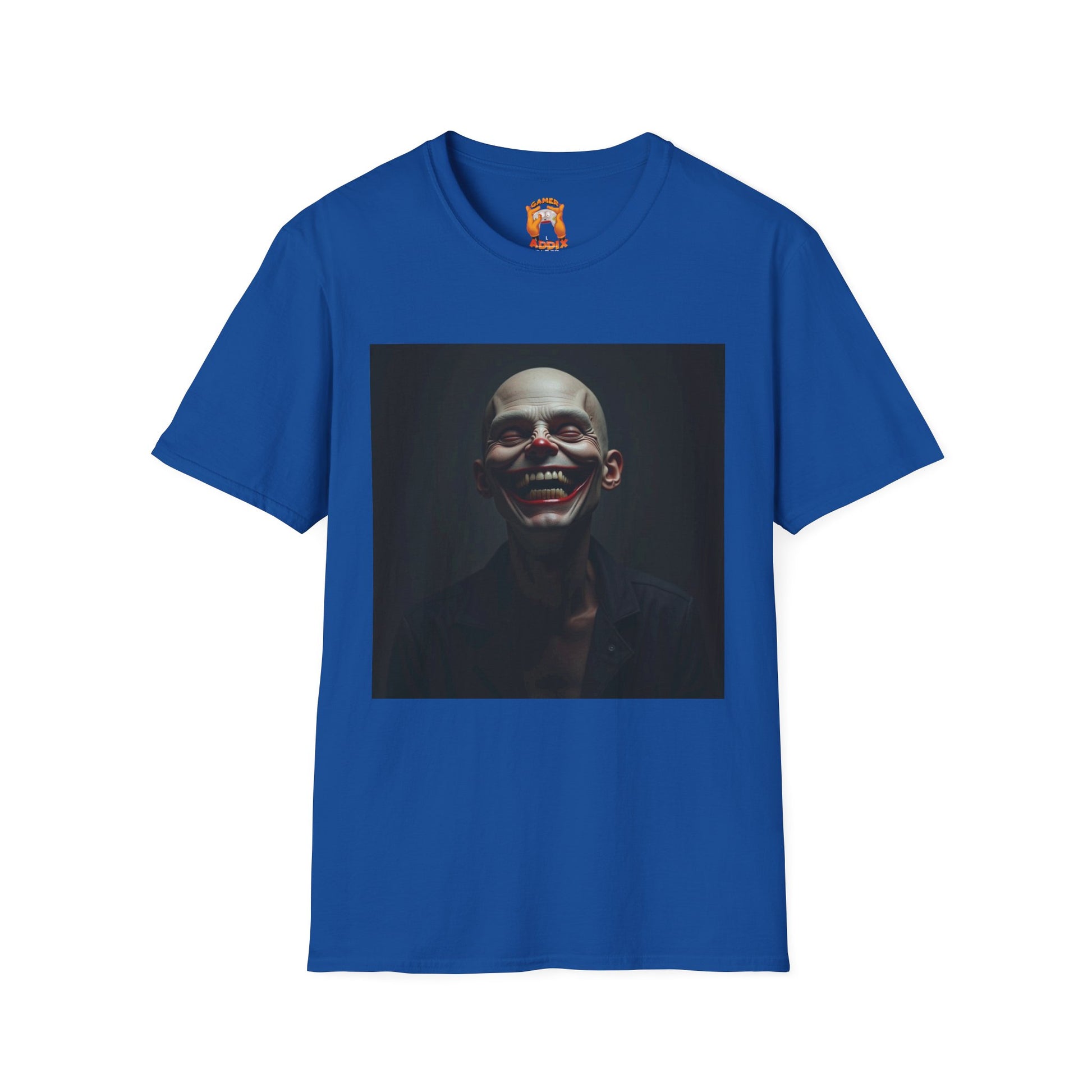 Creepy Smile Unisex Softstyle T-Shirt - Edgy Graphic Tee, Alternative Fashion, Casual Wear, Horror Fan Gift, Unique Graphic Top