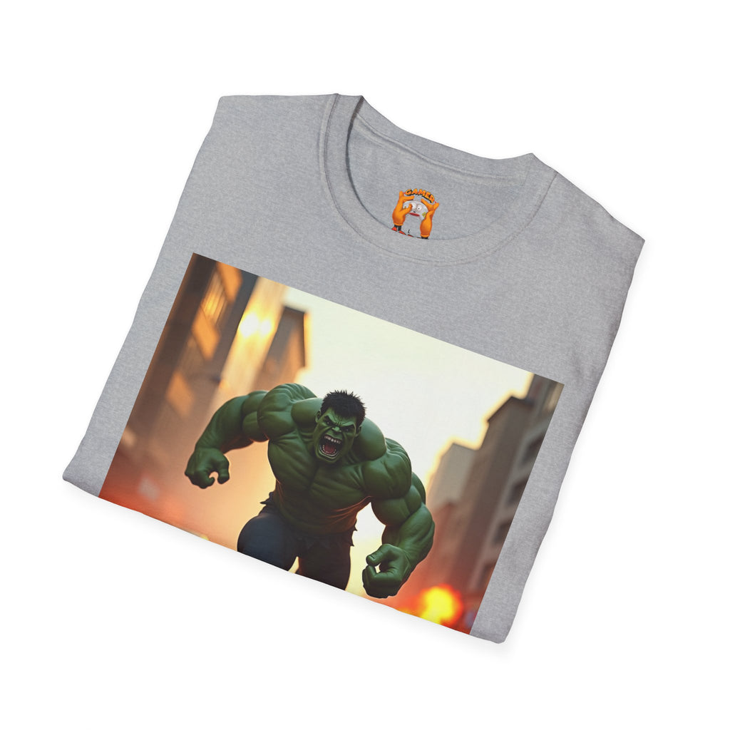 Hulk Graphic Tee - Unisex Softstyle T-Shirt, Casual Wear, Marvel Fan Gear, Birthday Gift, Everyday Outfit, Comic Lover Apparel