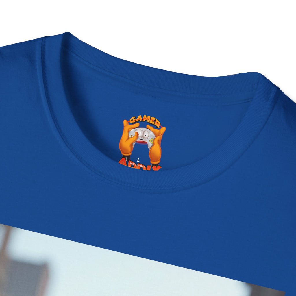 Iron Man Inspired Unisex Softstyle T-Shirt, Superhero Tee, Gift for Marvel Fans, Comic Book Apparel, Birthday Present, Casual Wear