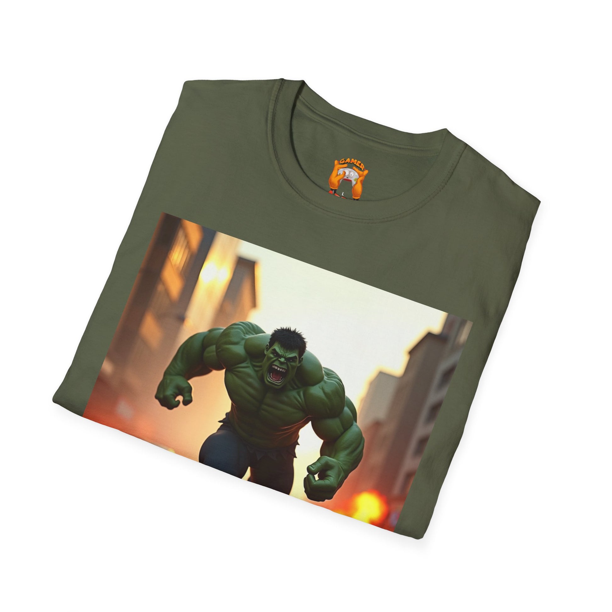 Hulk Graphic Tee - Unisex Softstyle T-Shirt, Casual Wear, Marvel Fan Gear, Birthday Gift, Everyday Outfit, Comic Lover Apparel