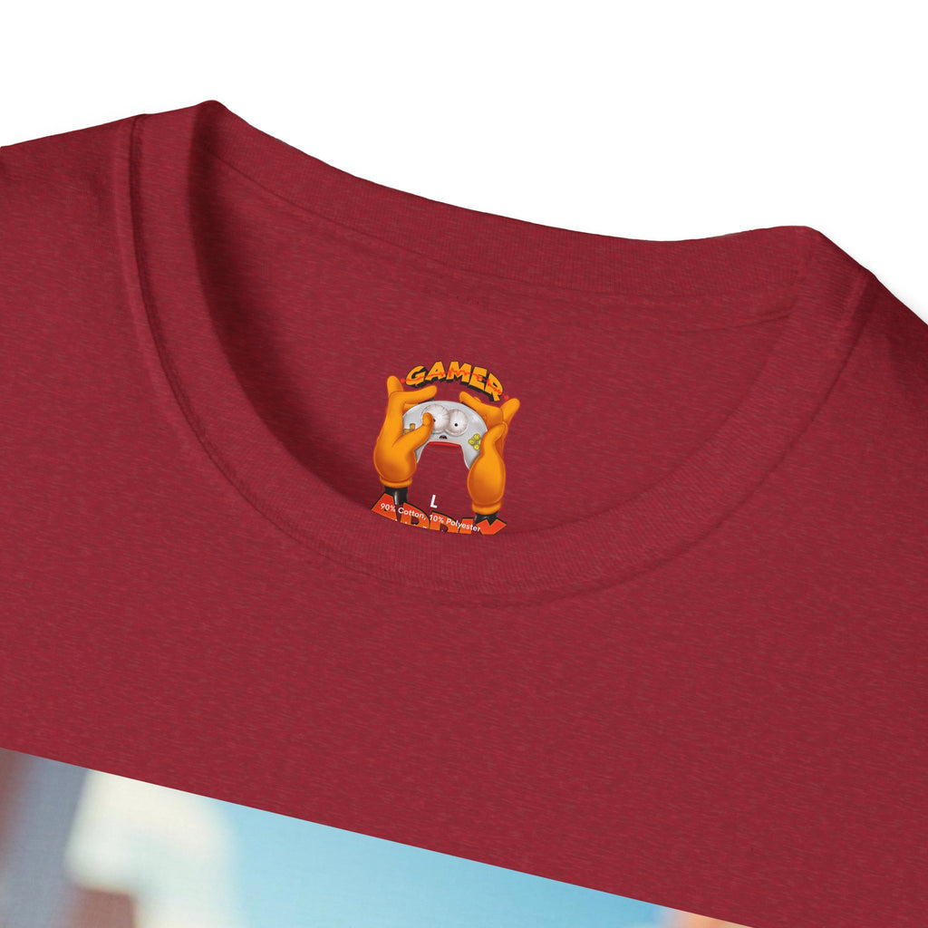 Cute Spiderman Cat Unisex Softstyle T-Shirt, Gift for Kids, Cartoon Tee, Fun Apparel, Birthday Parties, Cosplay, Summer Wear