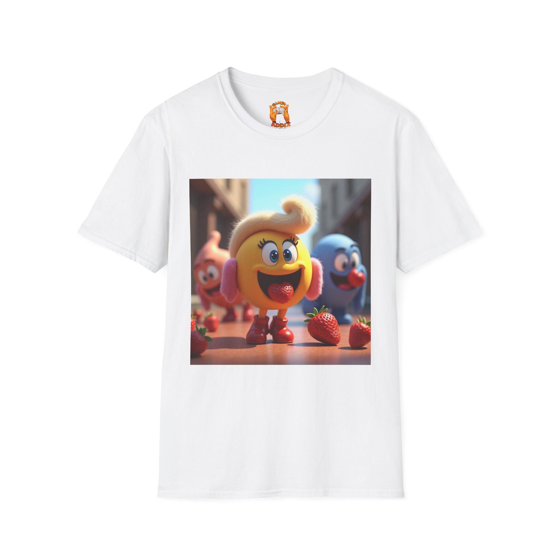 Mz. P MAN Cute Cartoon Character  Softstyle T-Shirt, Fun Graphic Tee for Kids and Adults, Gift for Birthdays, Holidays, or Just Because!